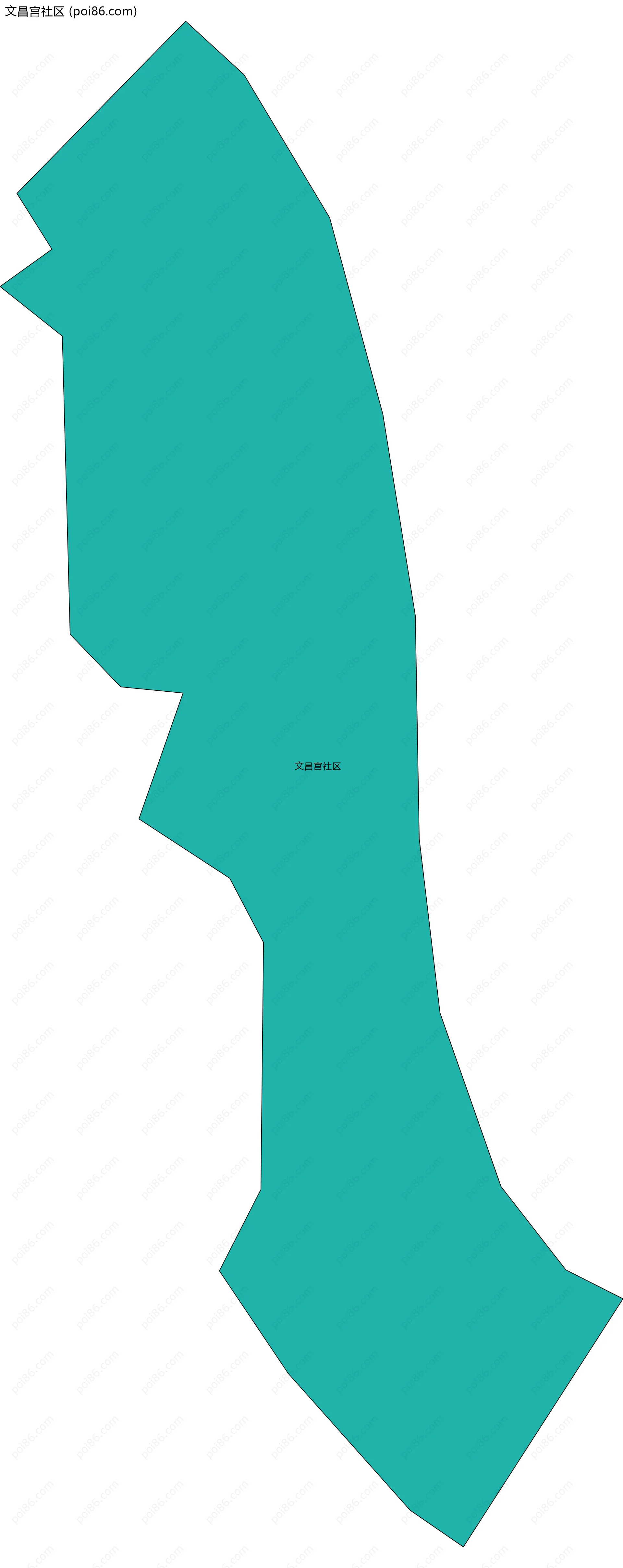 文昌宫社区边界地图