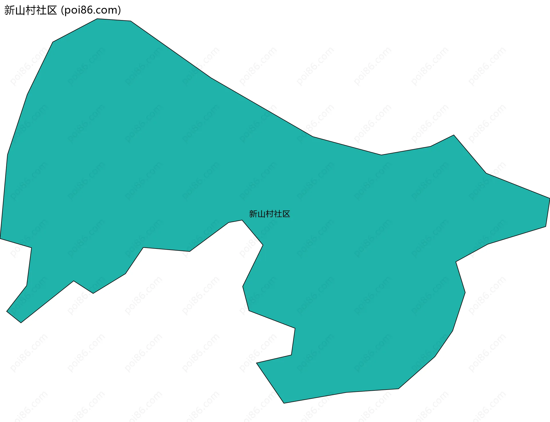 新山村社区边界地图