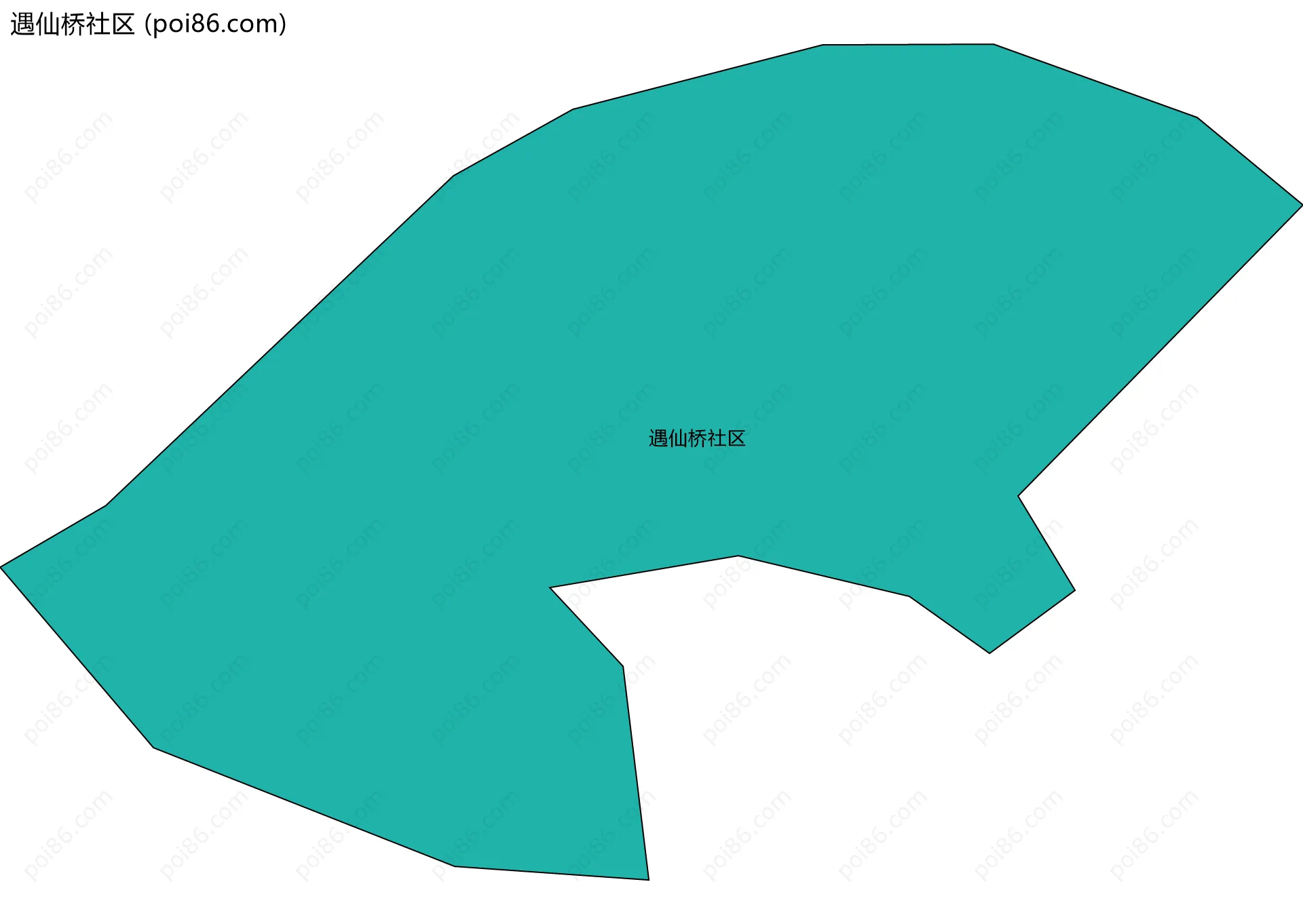 遇仙桥社区边界地图