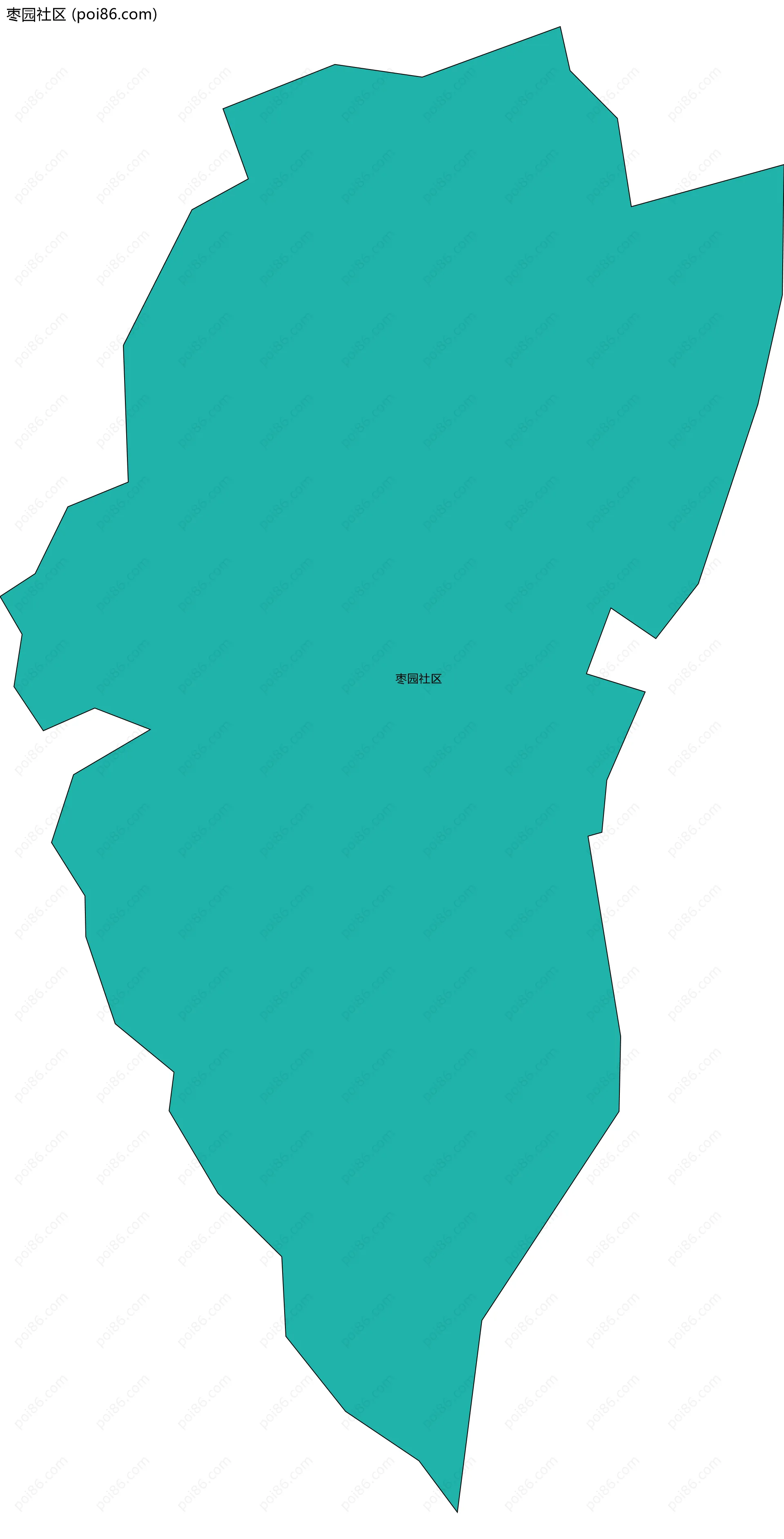 枣园社区边界地图