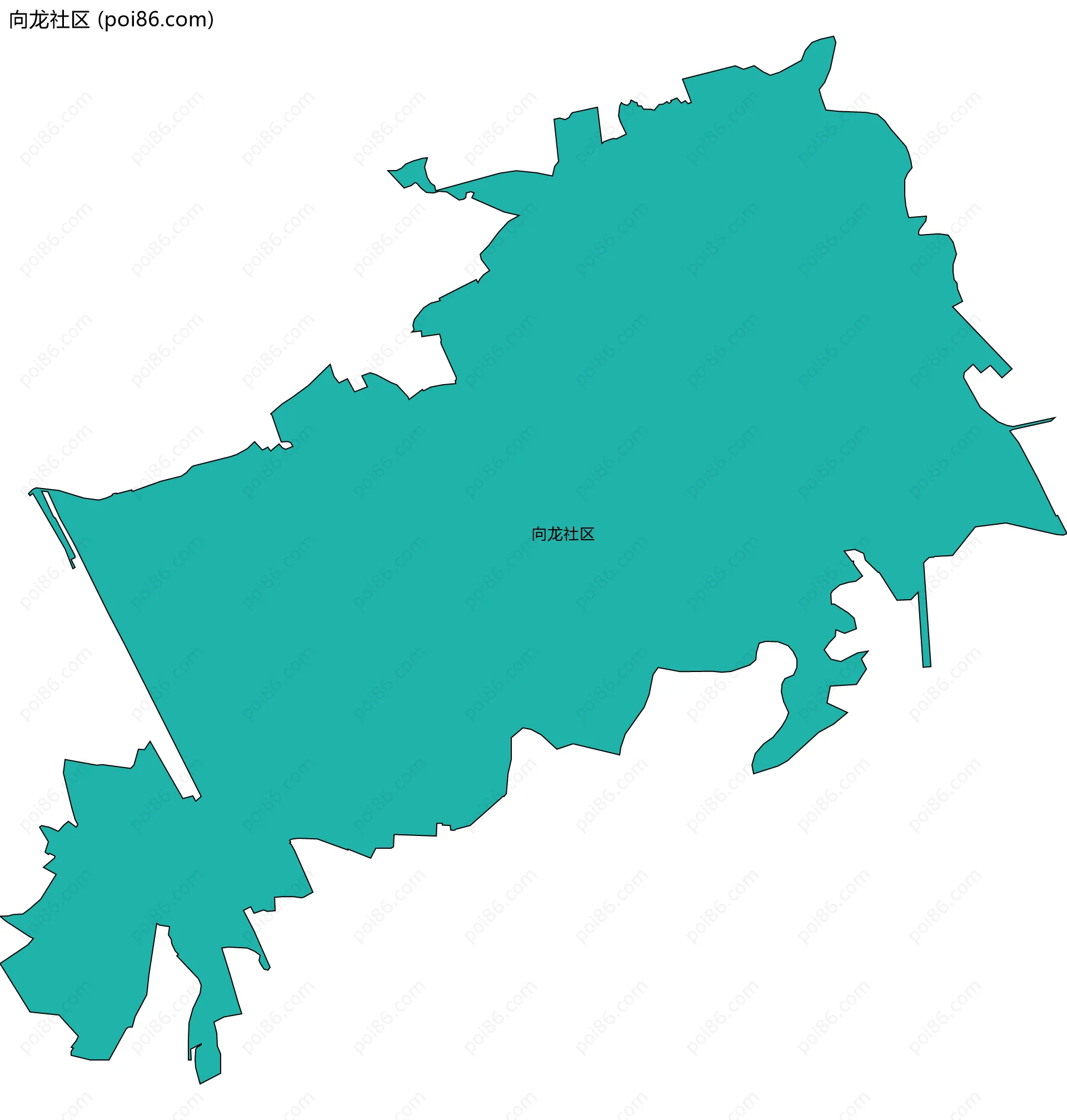 向龙社区边界地图