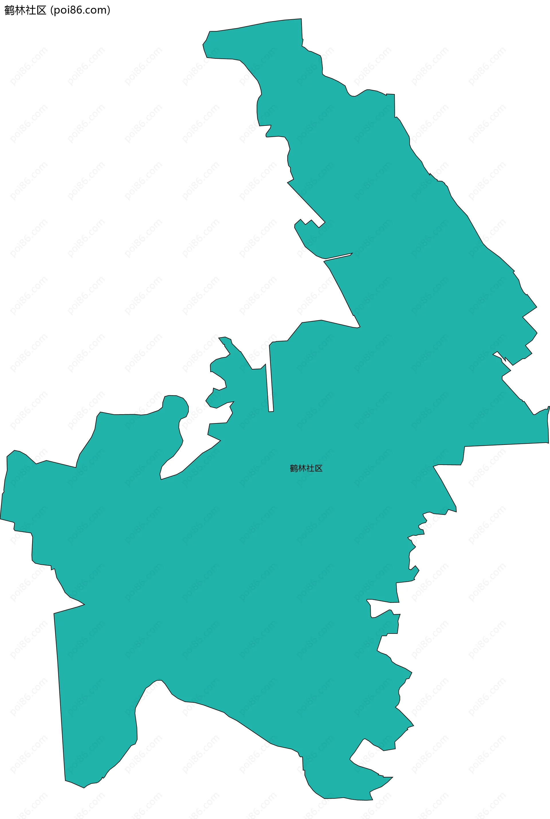 鹤林社区边界地图
