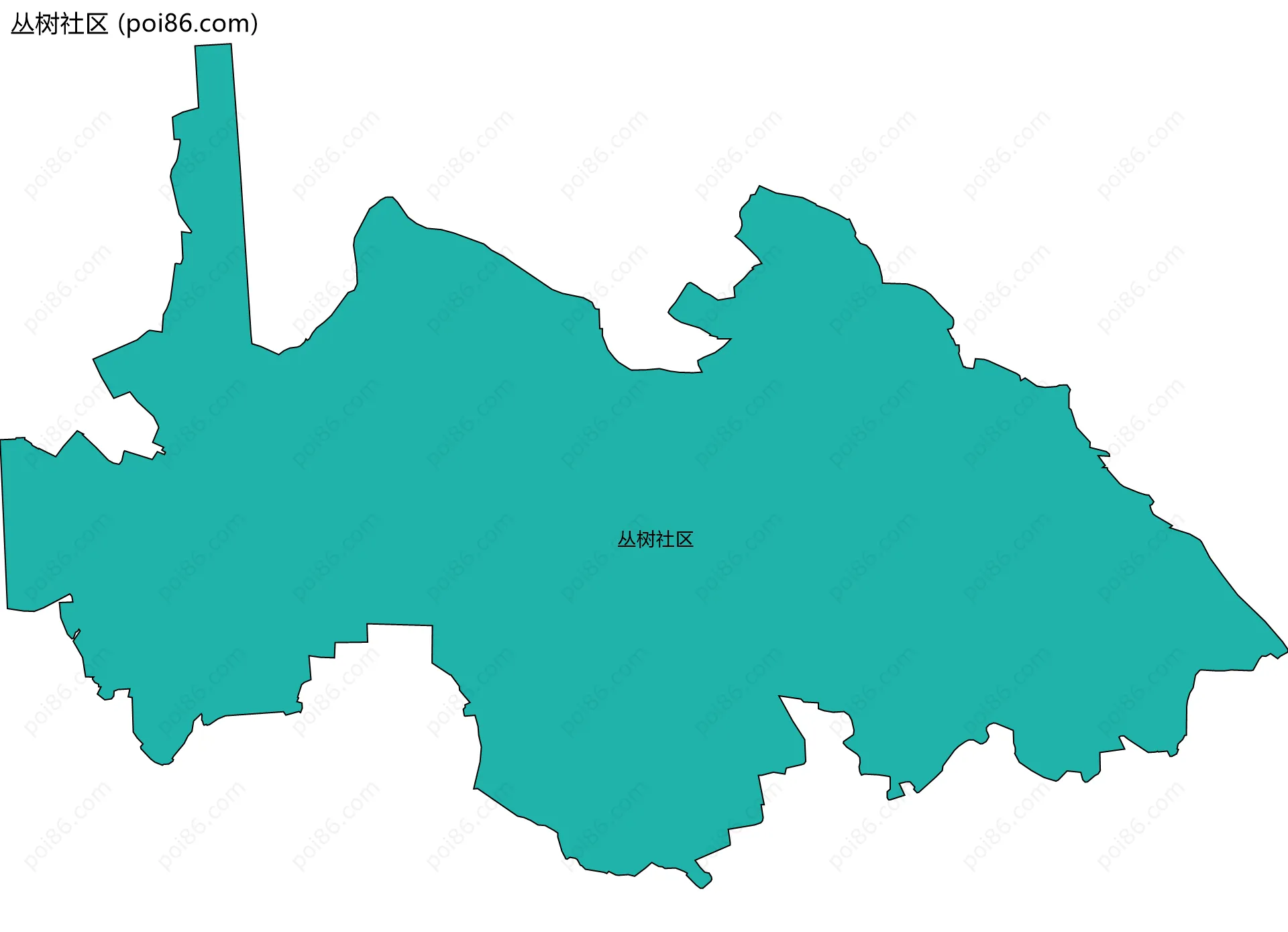 丛树社区边界地图