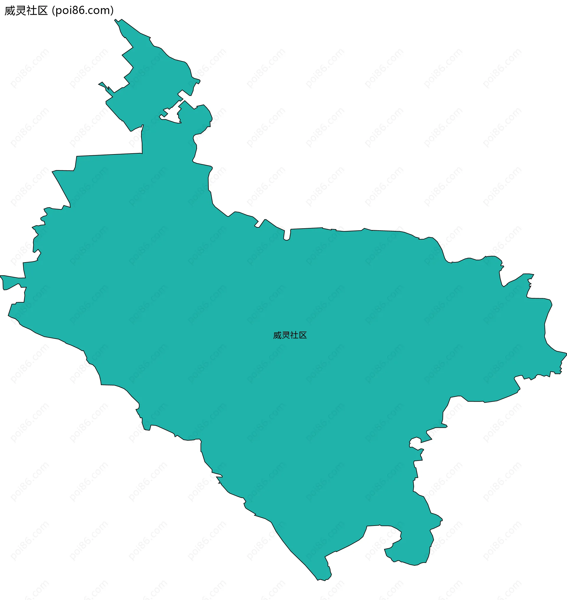 威灵社区边界地图