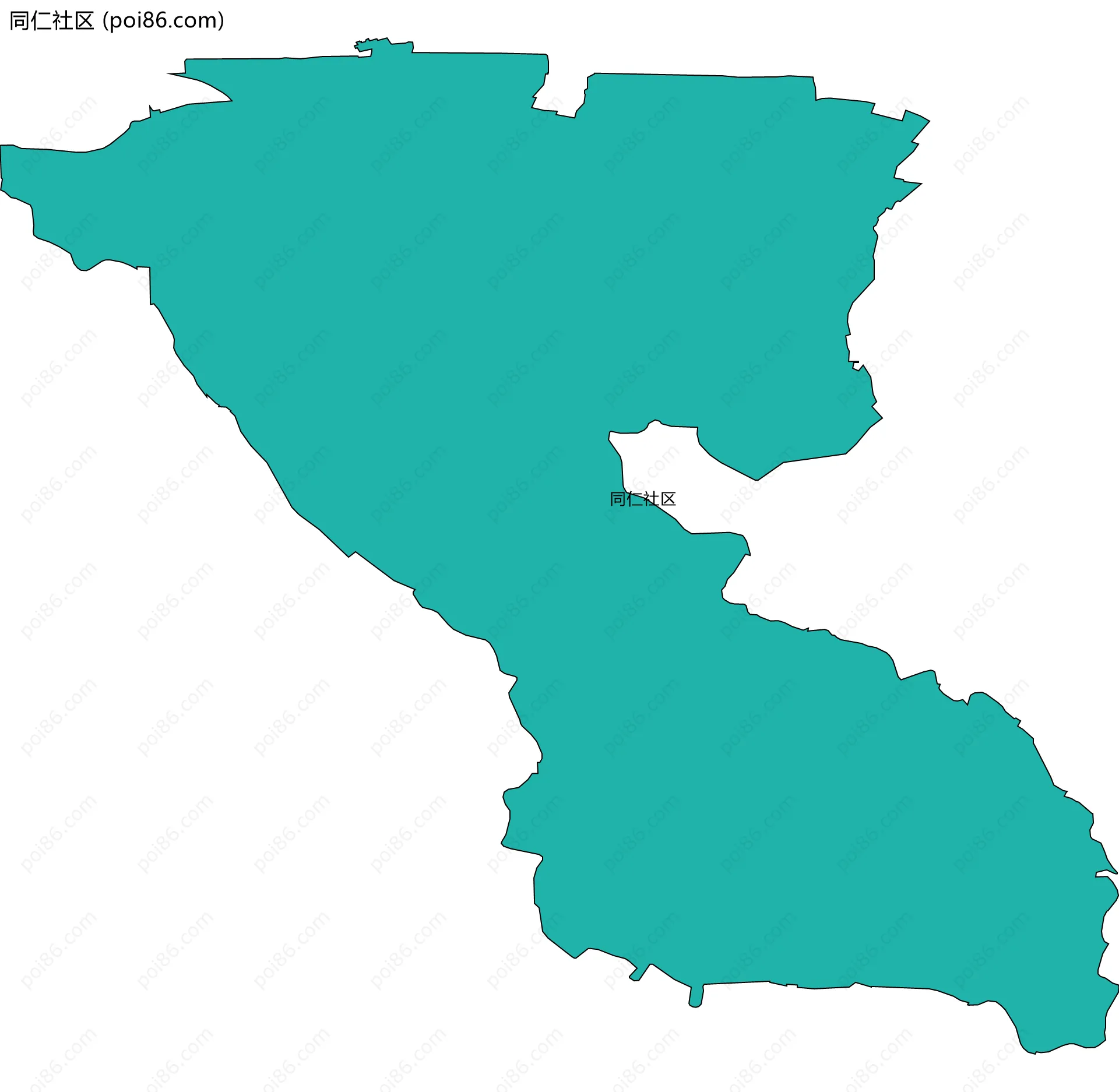 同仁社区边界地图