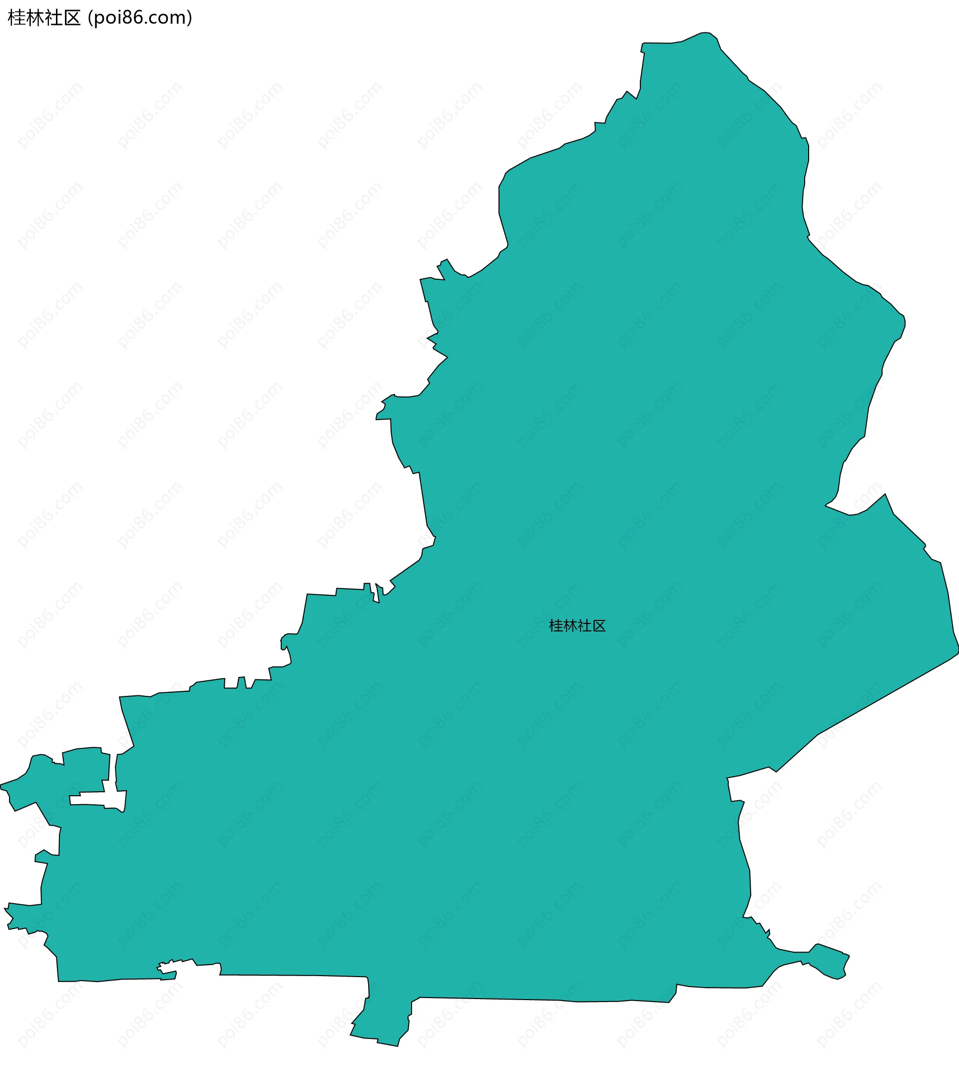 桂林社区边界地图