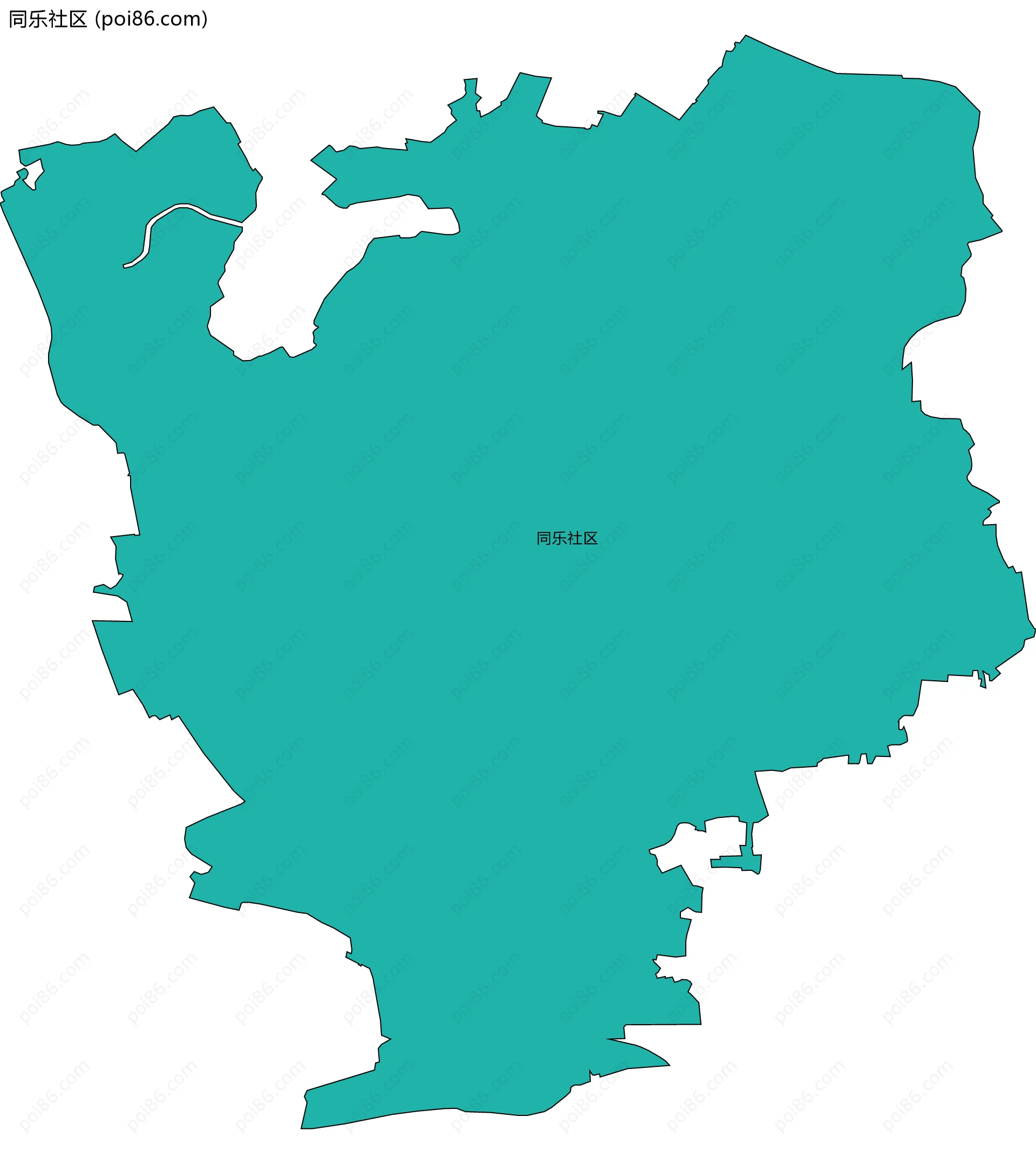 同乐社区边界地图