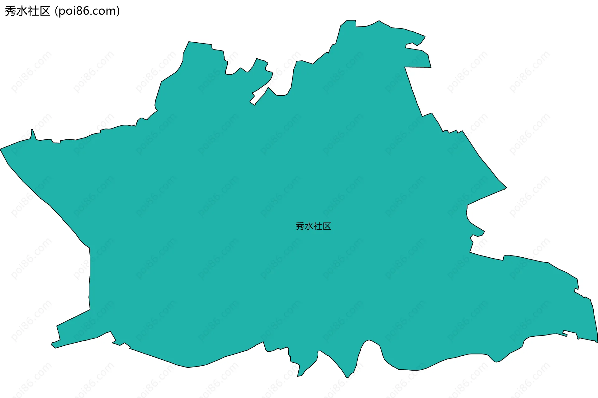 秀水社区边界地图