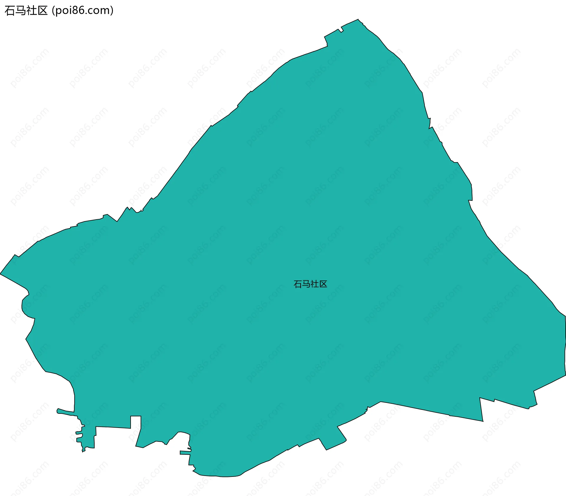 石马社区边界地图