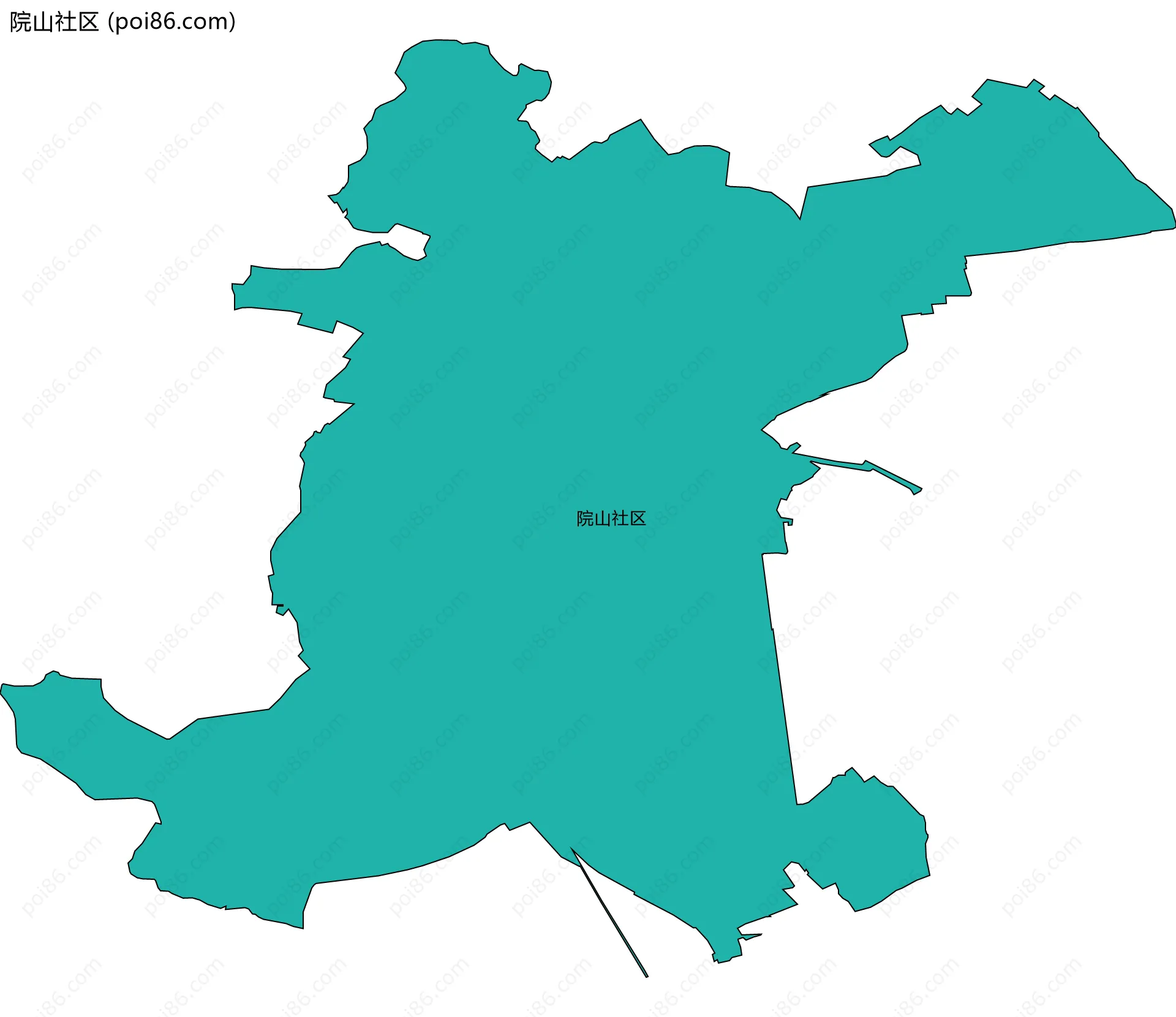 院山社区边界地图
