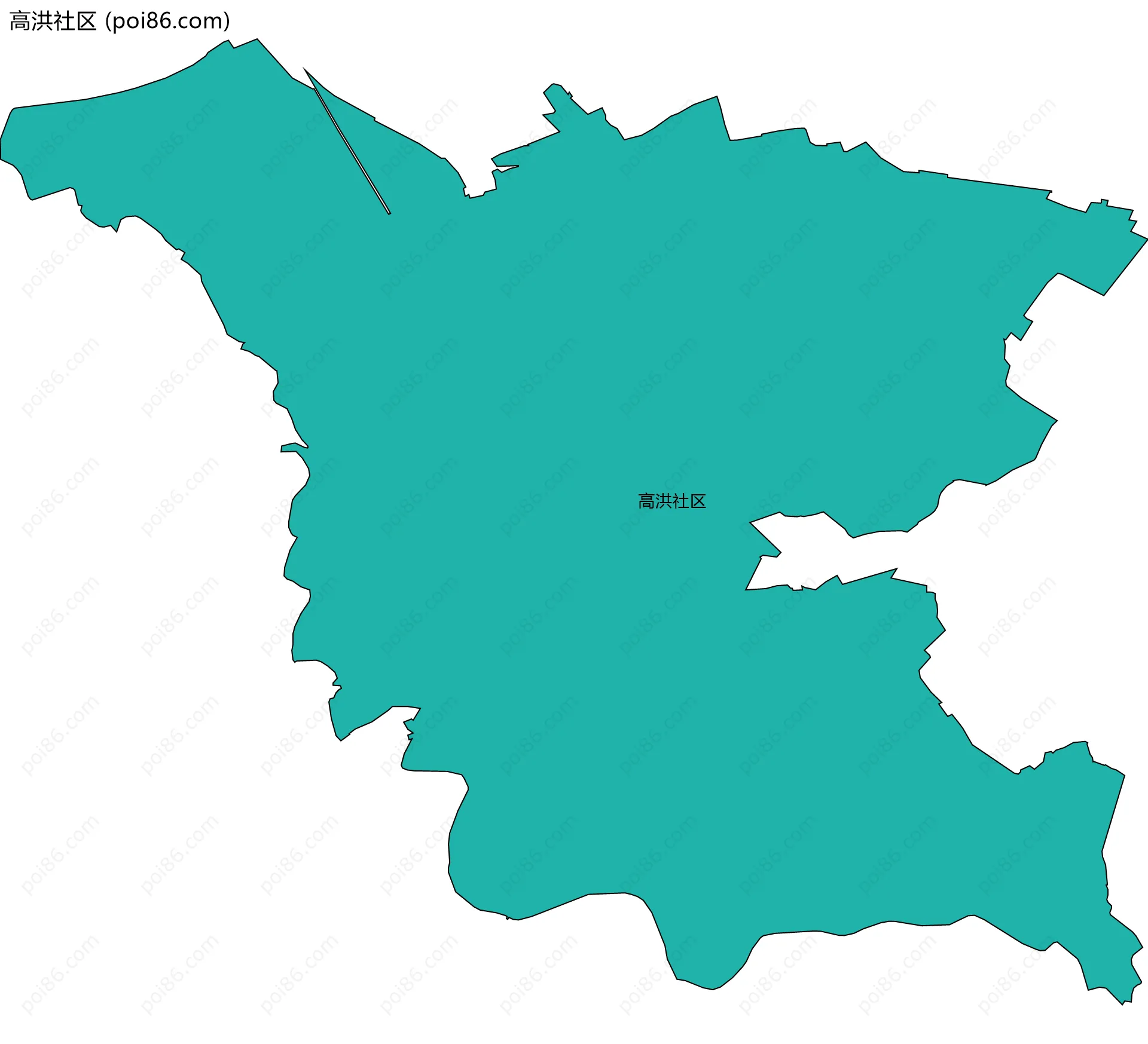 高洪社区边界地图
