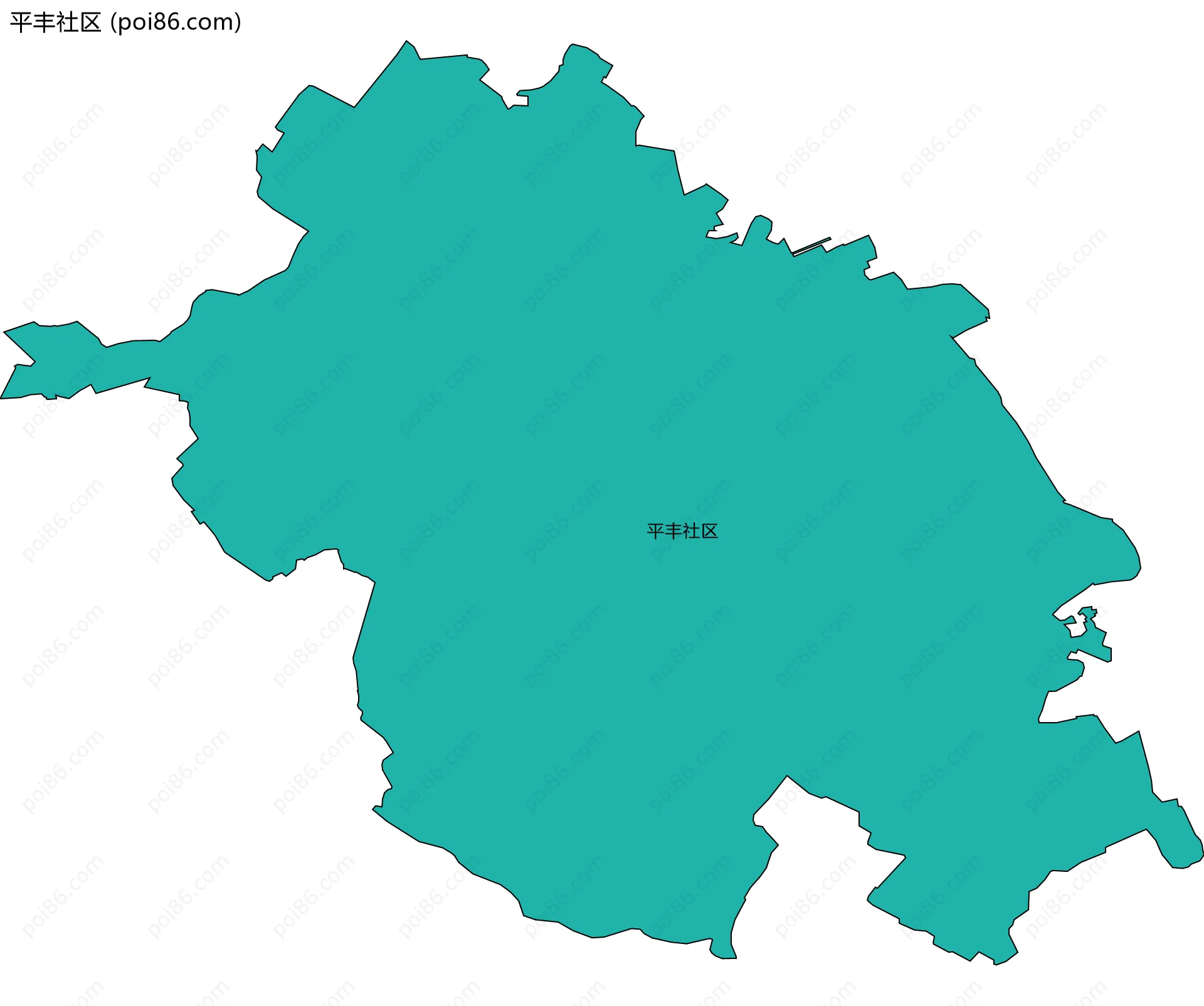 平丰社区边界地图