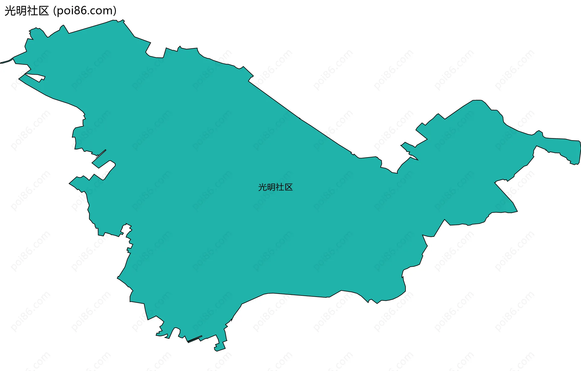 光明社区边界地图