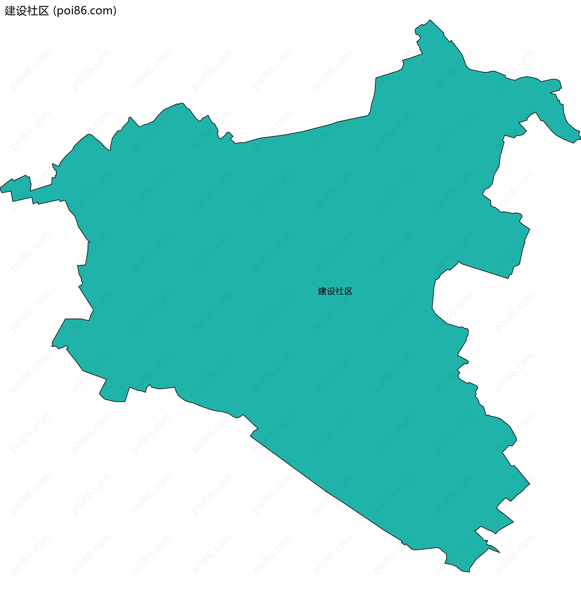 建设社区边界地图