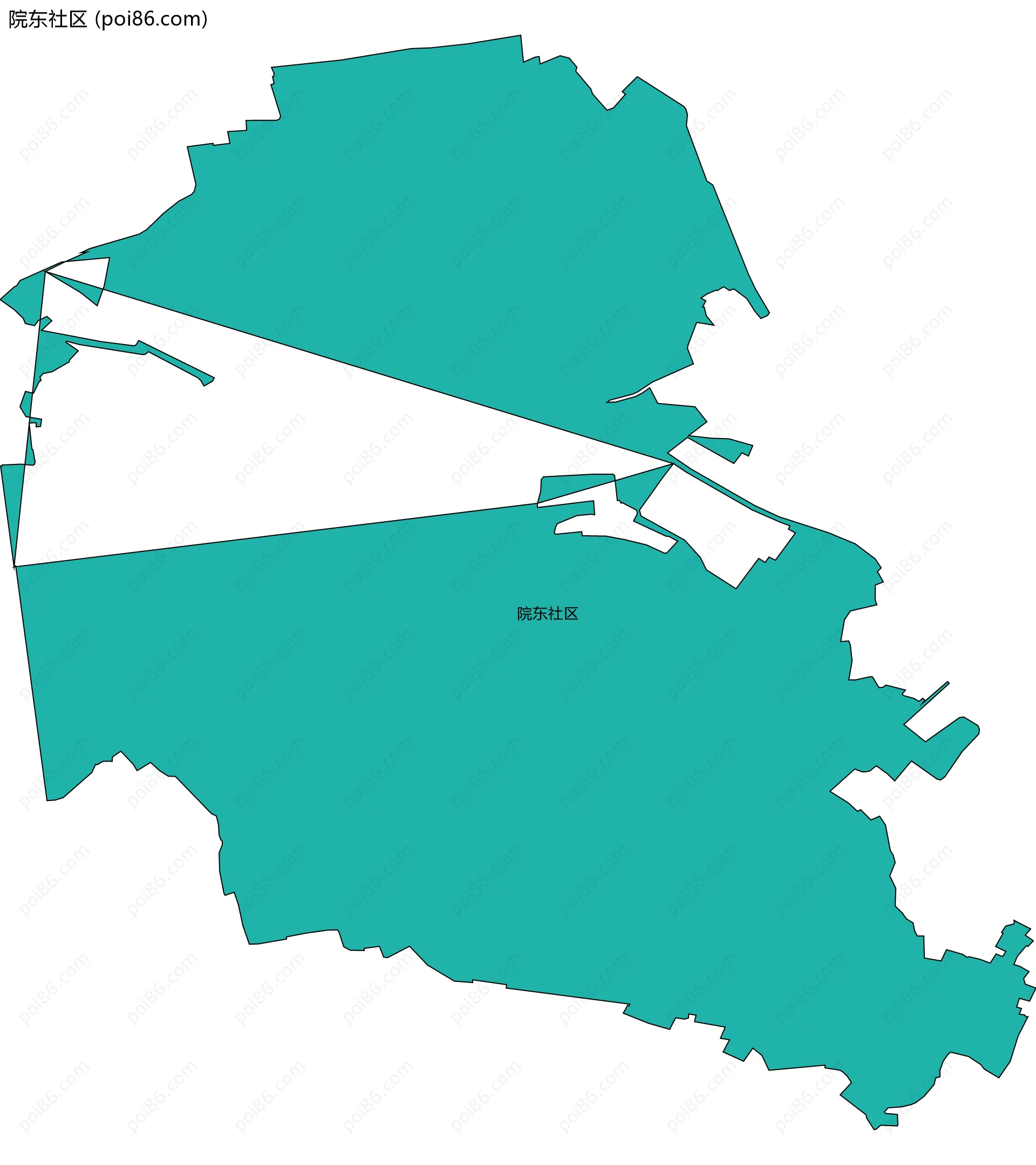 院东社区边界地图