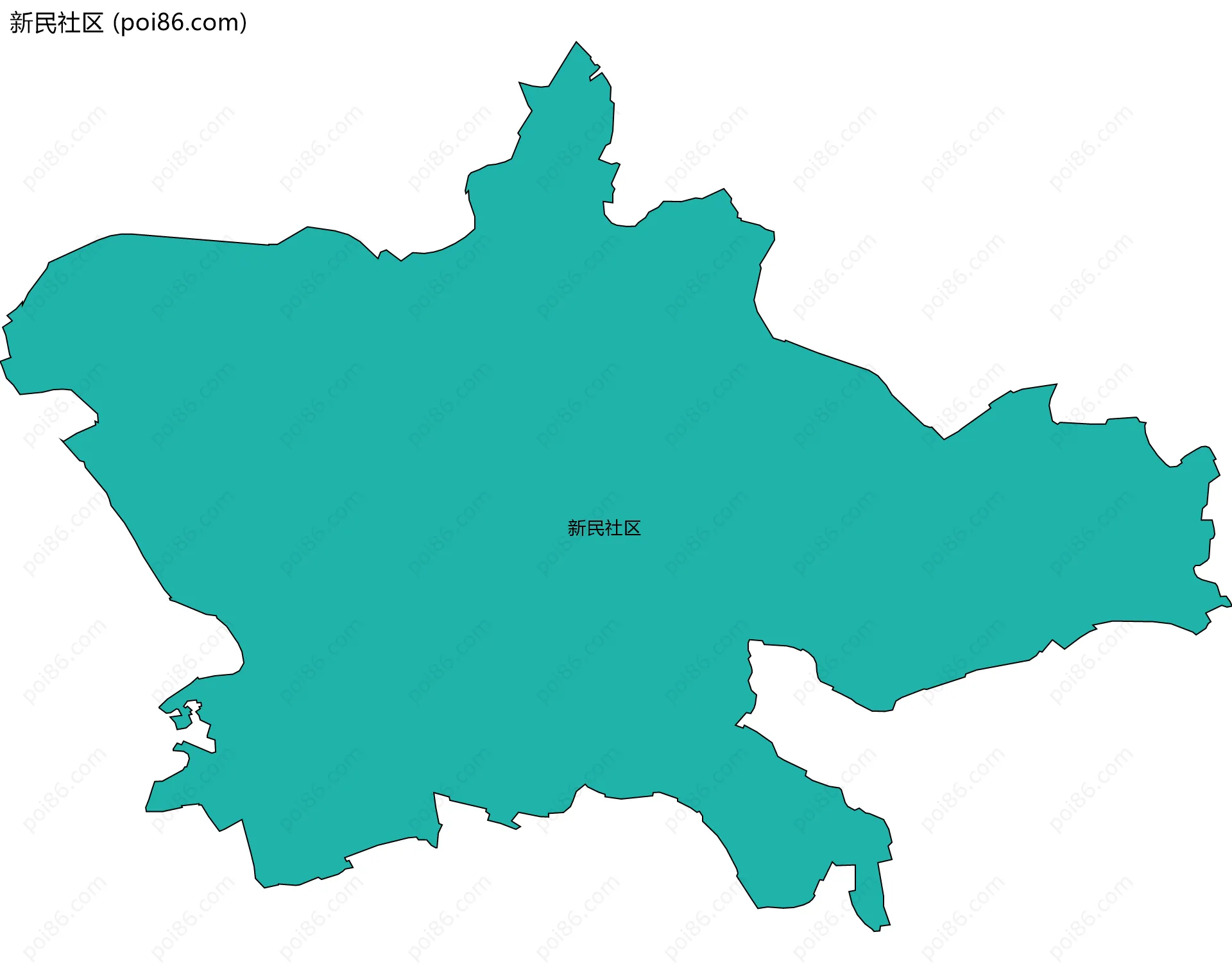 新民社区边界地图