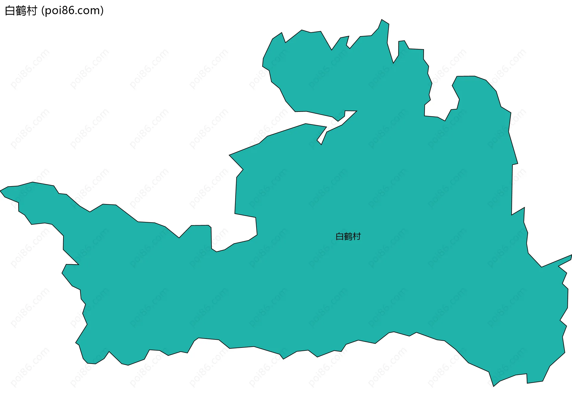 白鹤村边界地图
