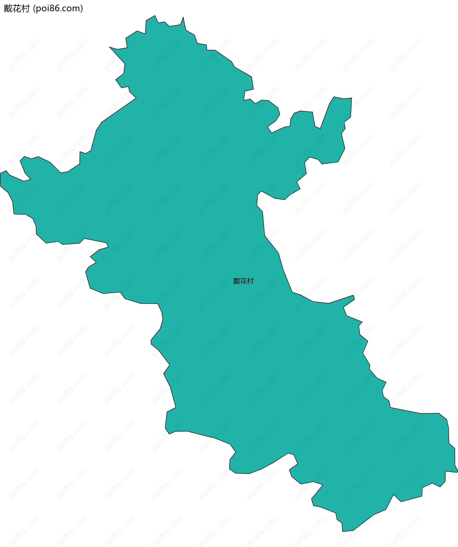 戴花村边界地图