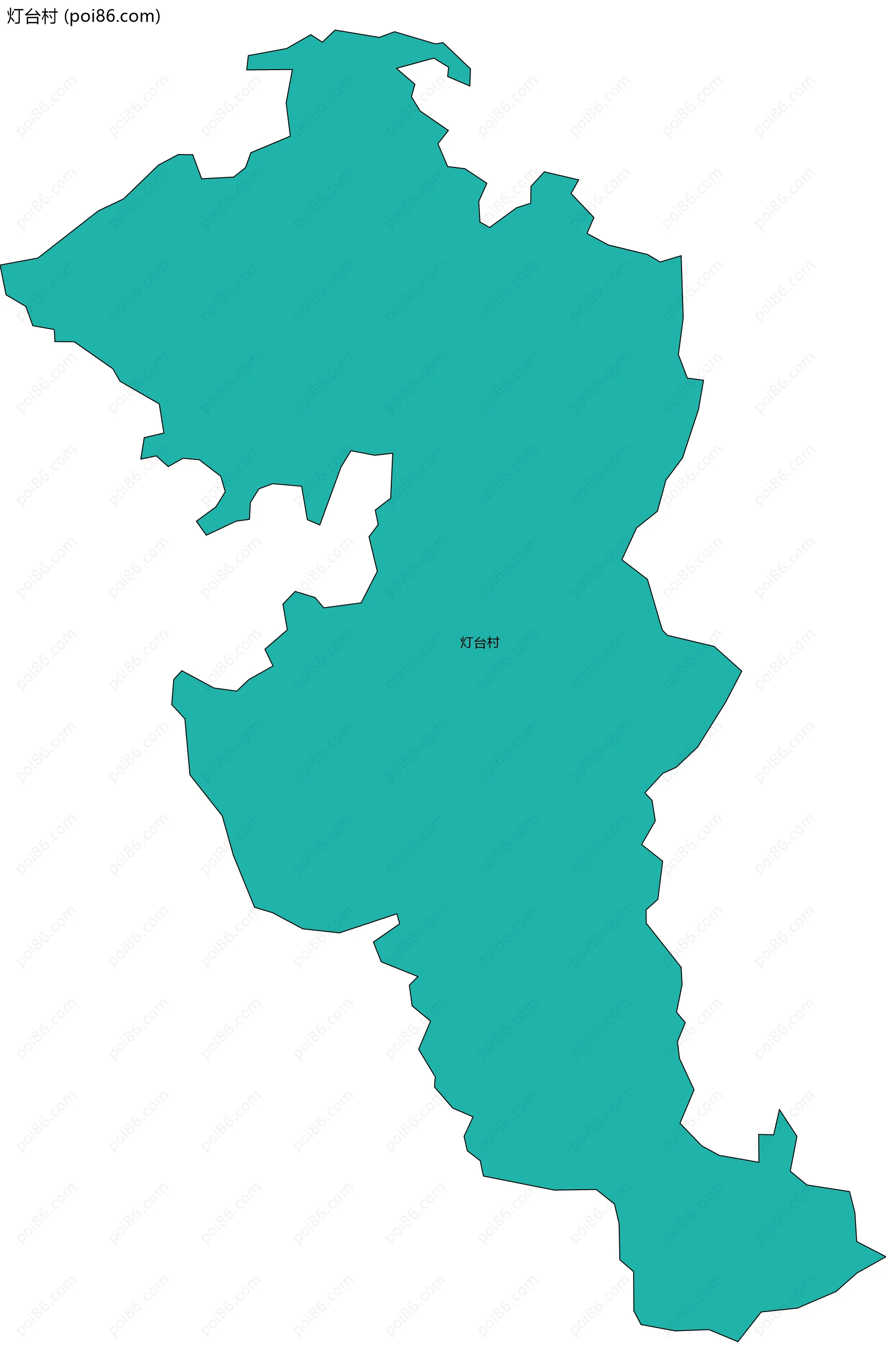 灯台村边界地图