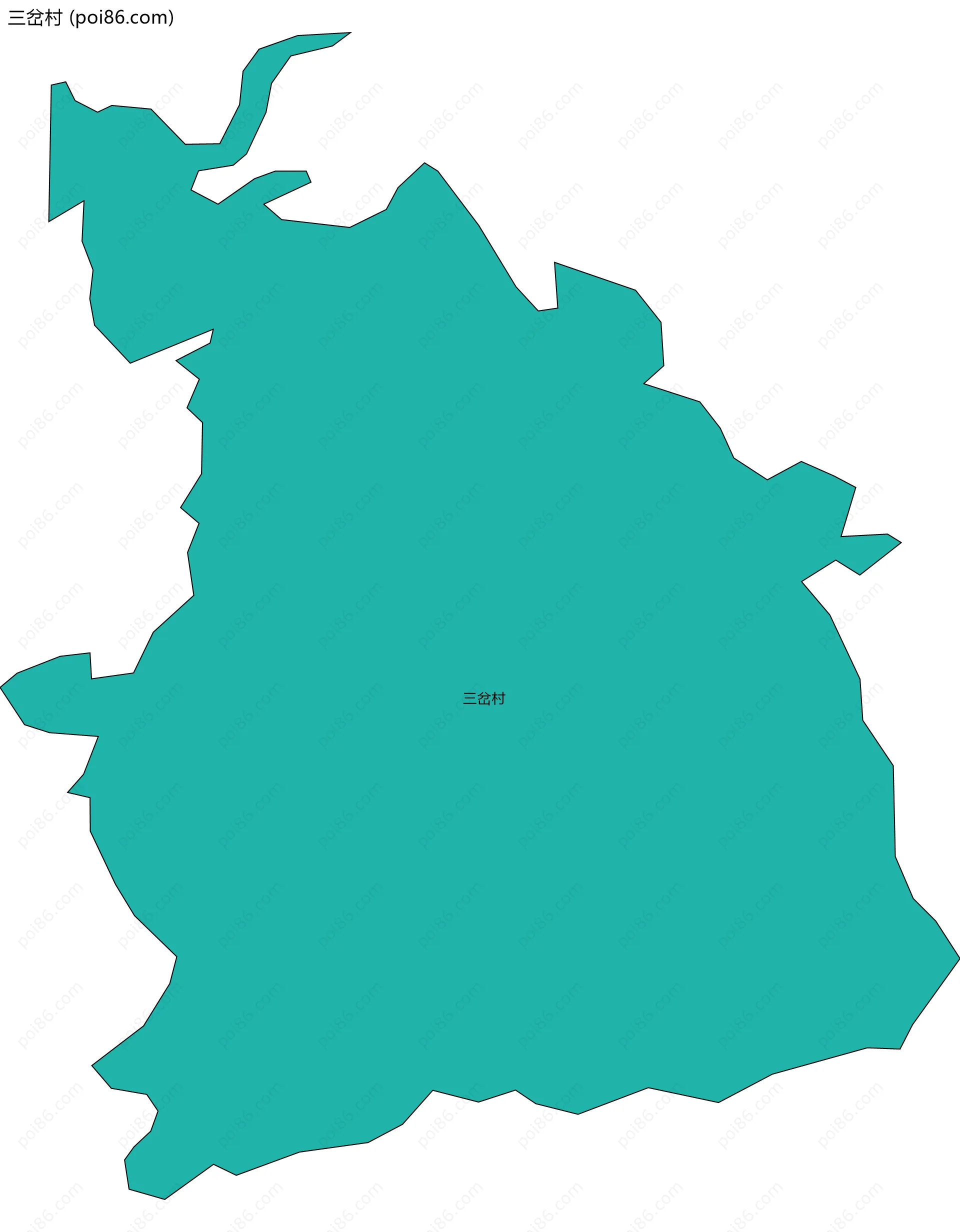 三岔村边界地图