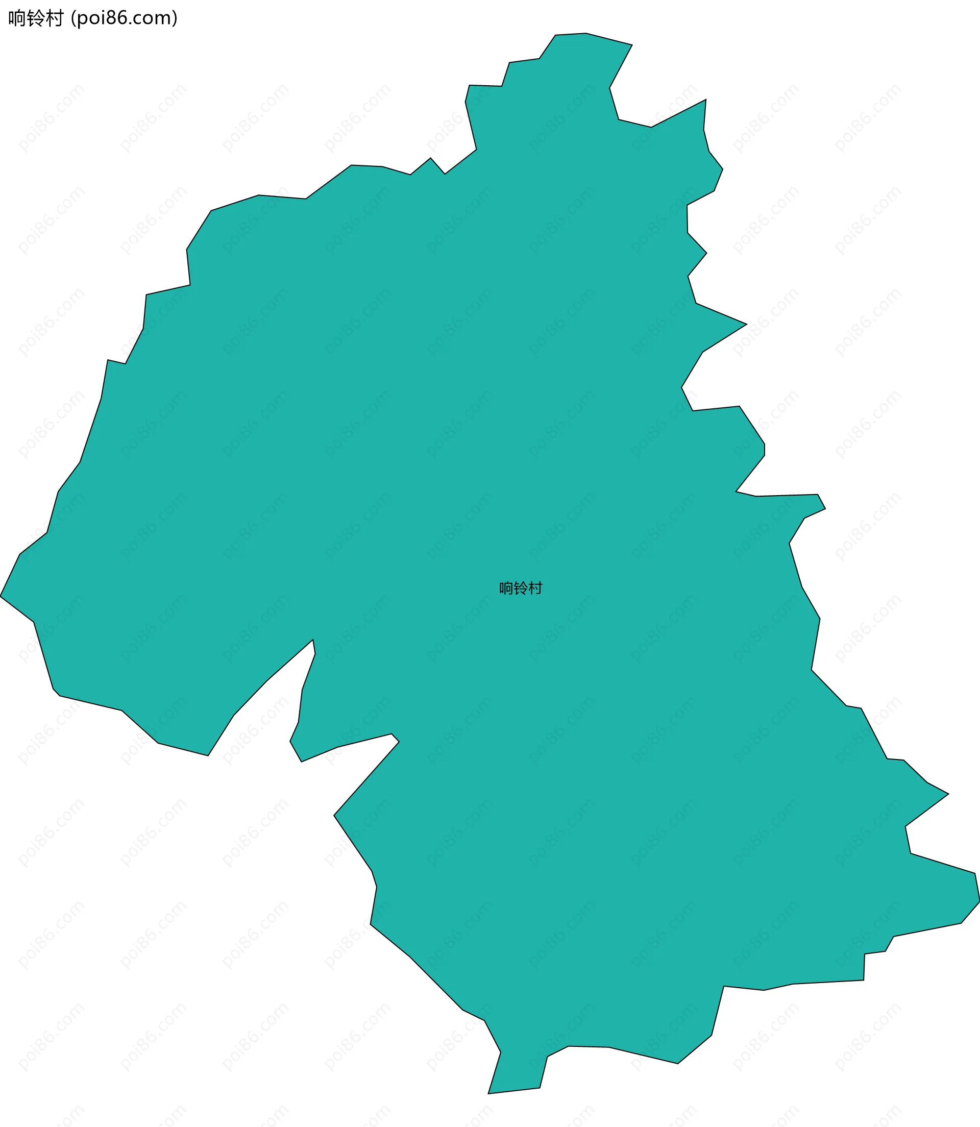 响铃村边界地图