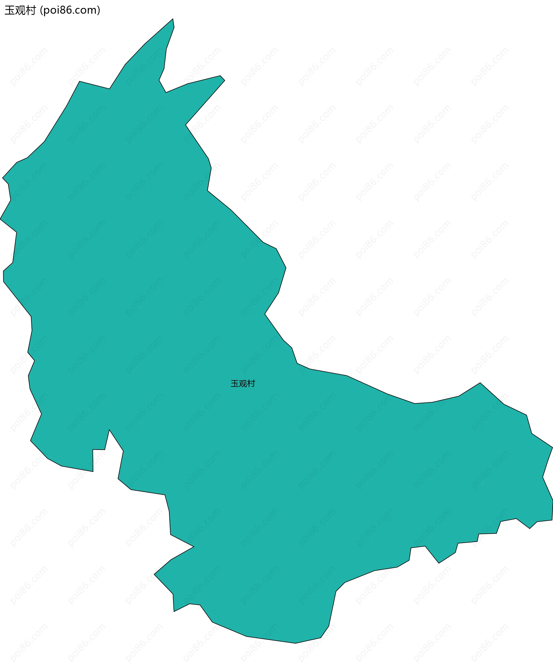 玉观村边界地图