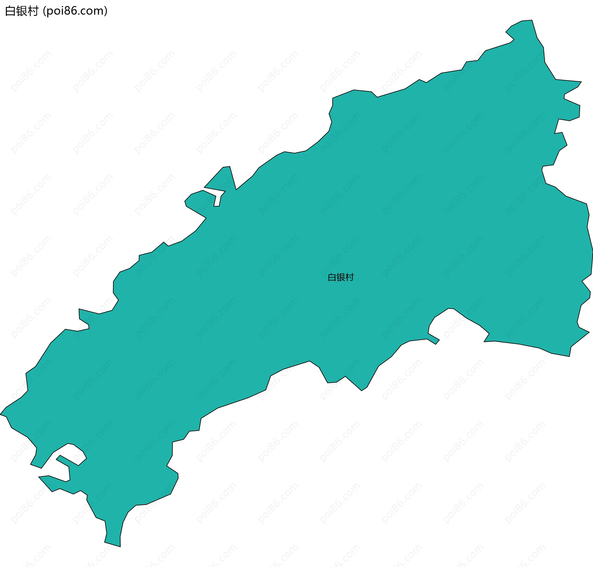 白银村边界地图