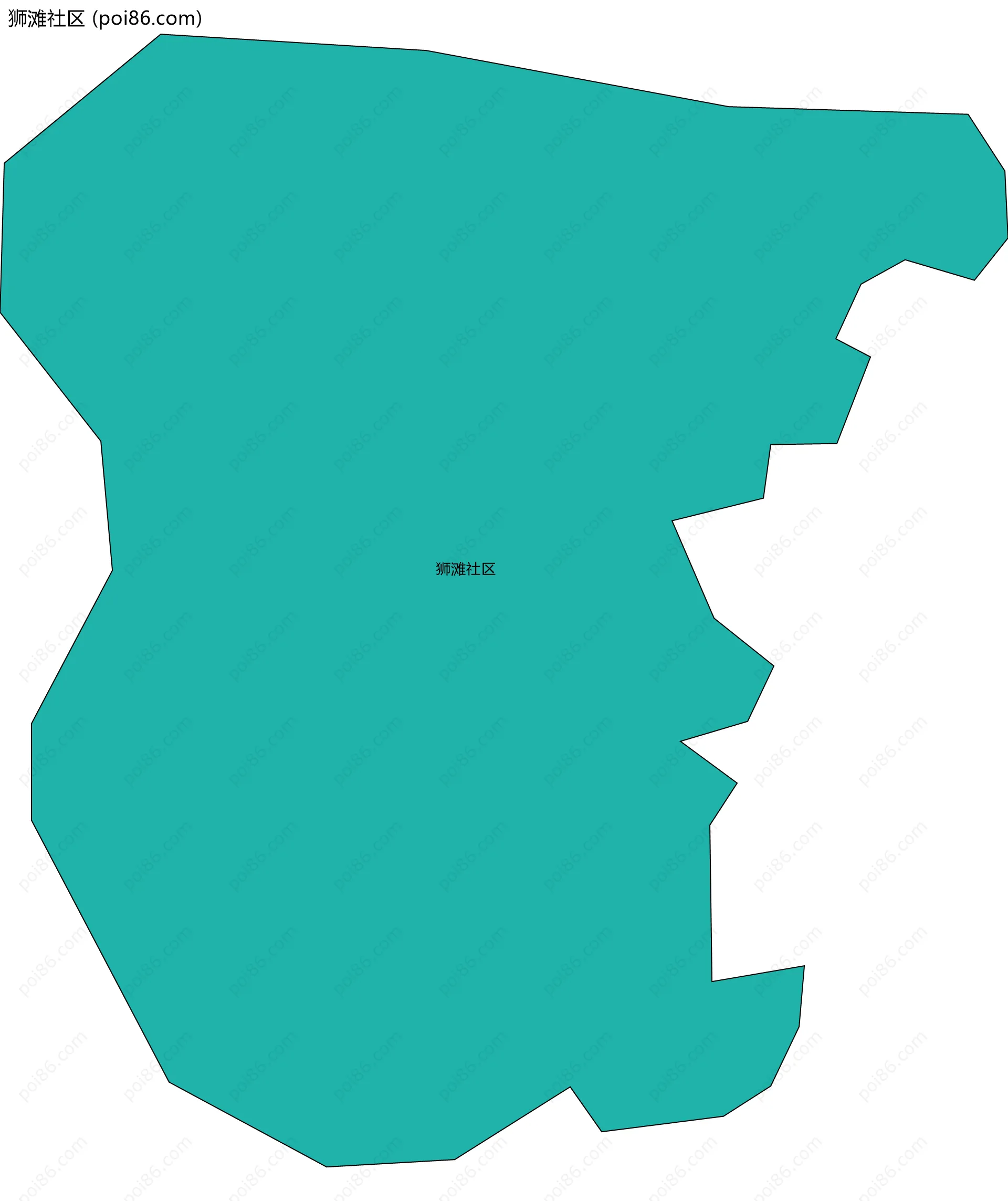 狮滩社区边界地图