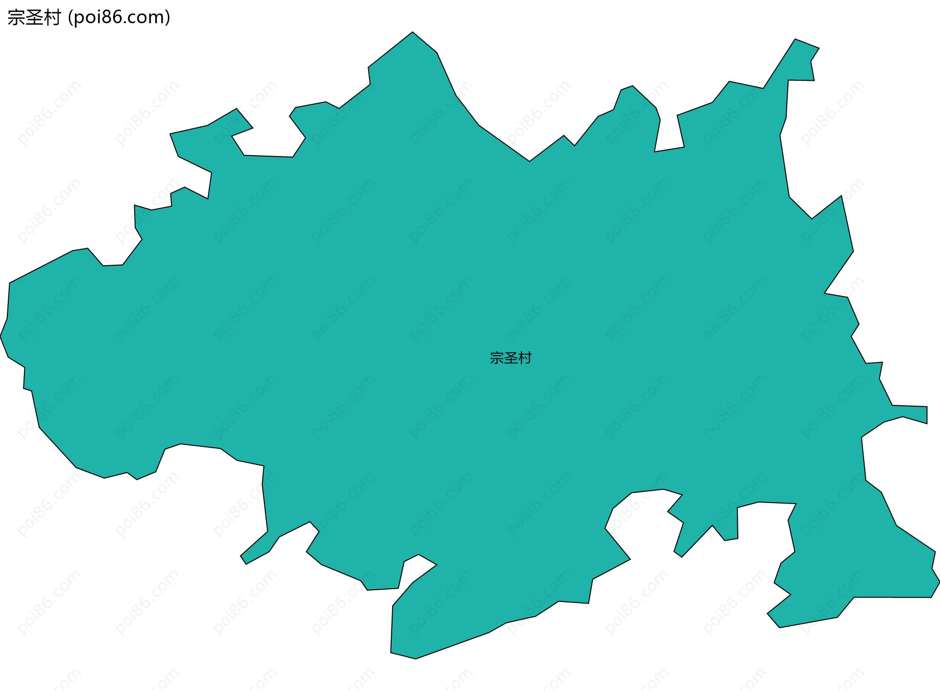 宗圣村边界地图