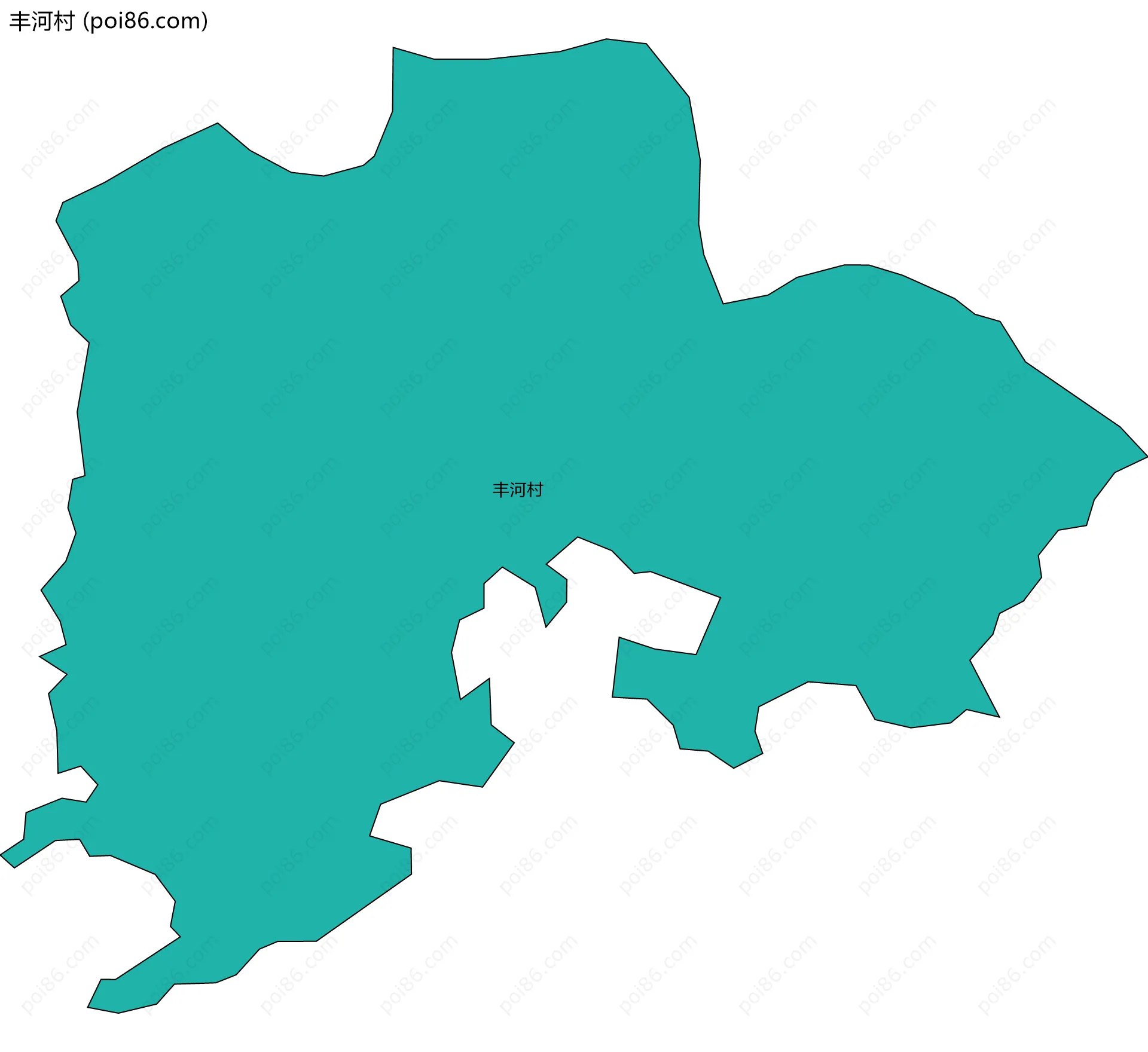 丰河村边界地图