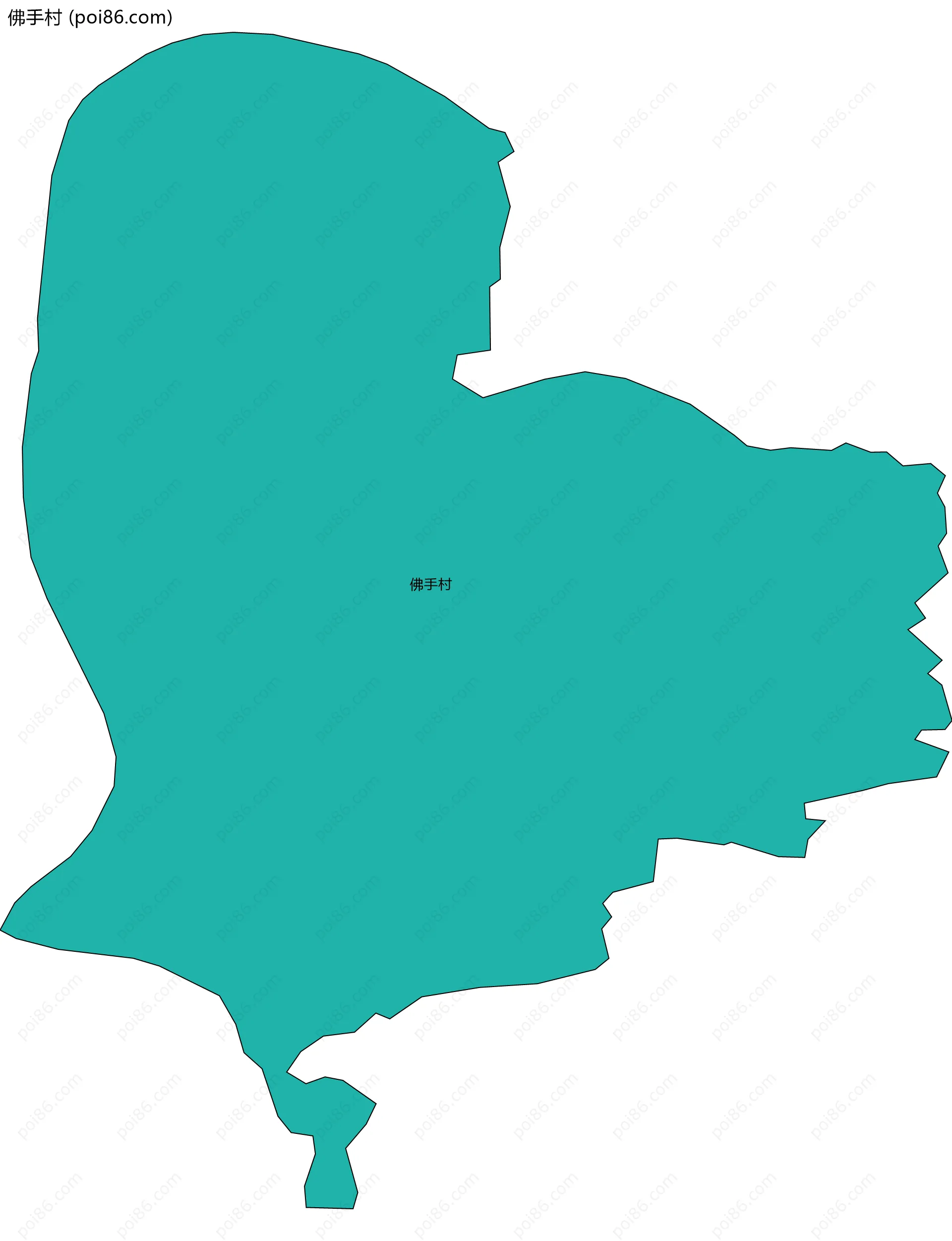 佛手村边界地图