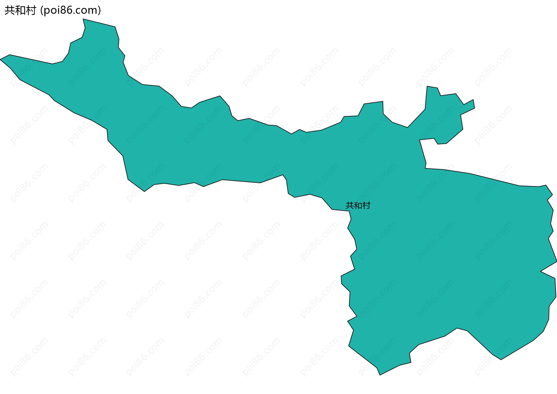 共和村边界地图