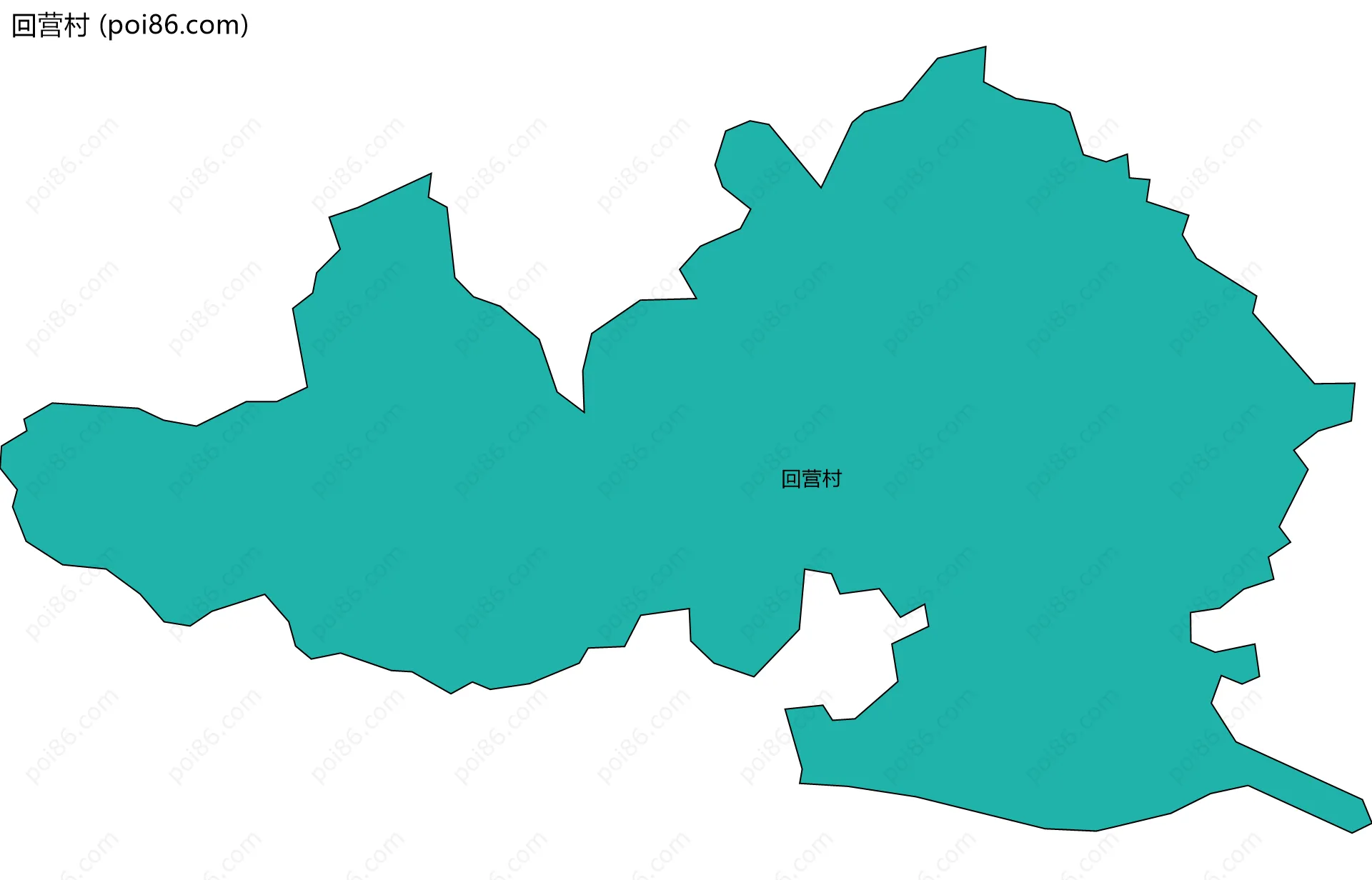 回营村边界地图