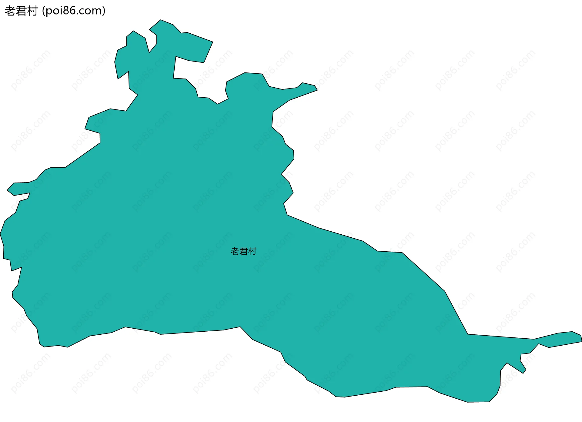 老君村边界地图