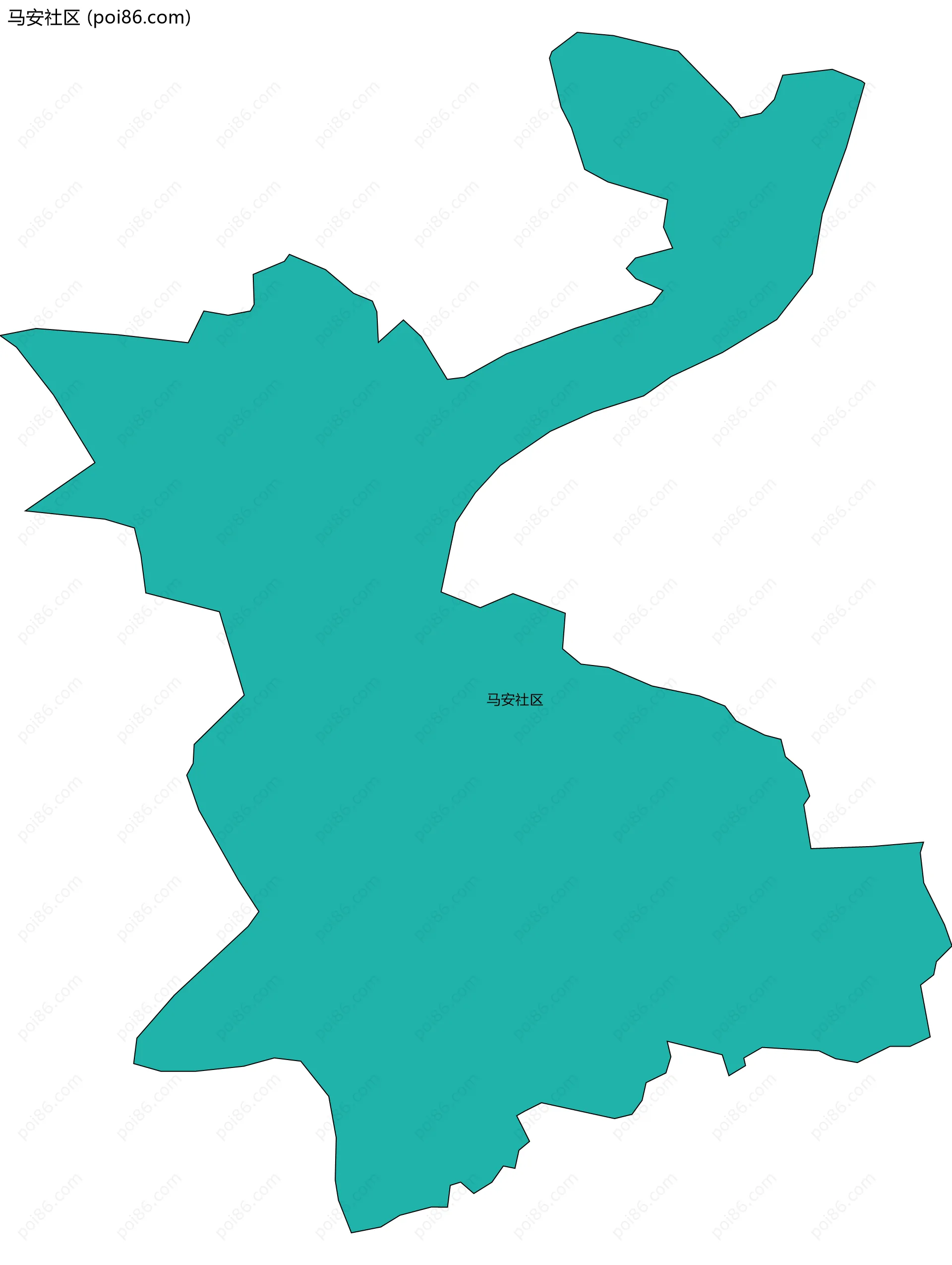 马安社区边界地图