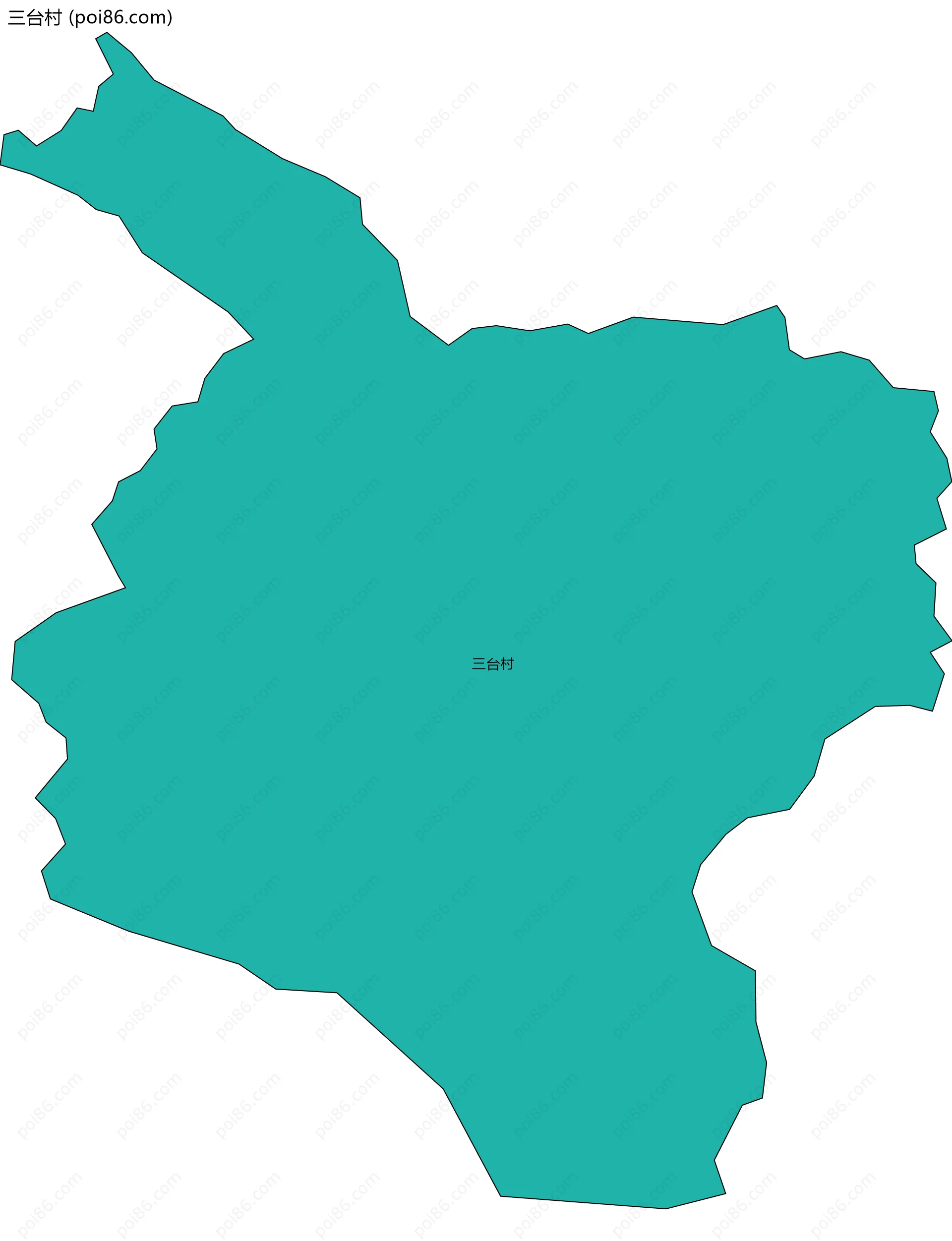 三台村边界地图