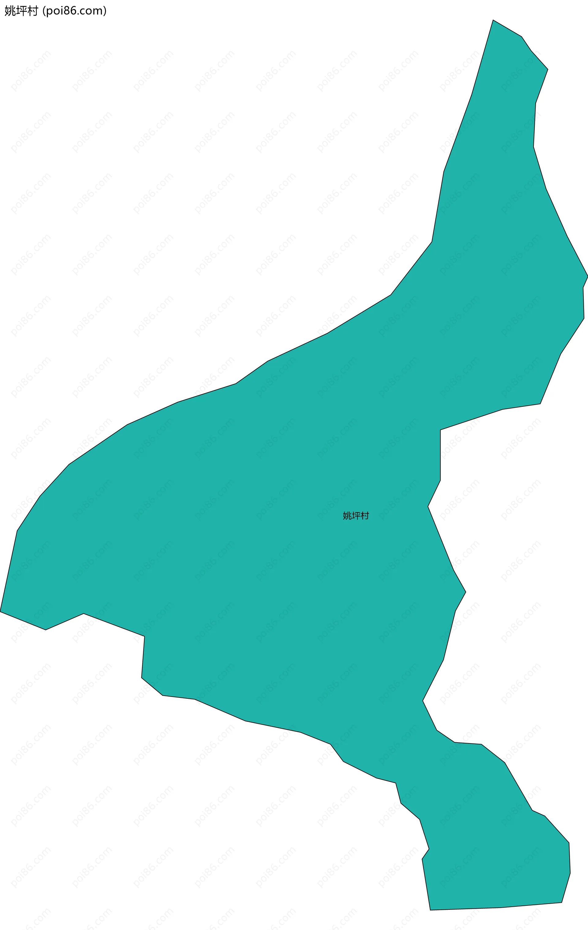 姚坪村边界地图