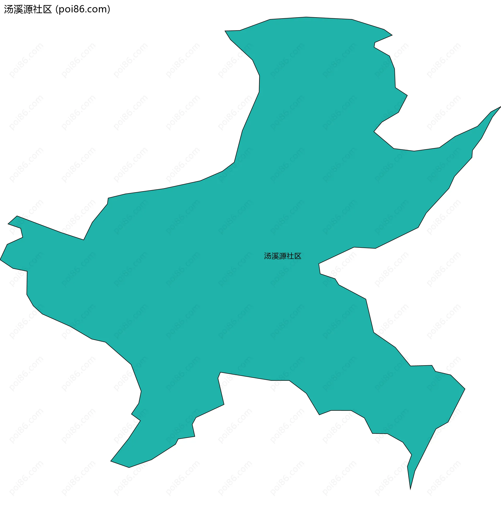 汤溪源社区边界地图