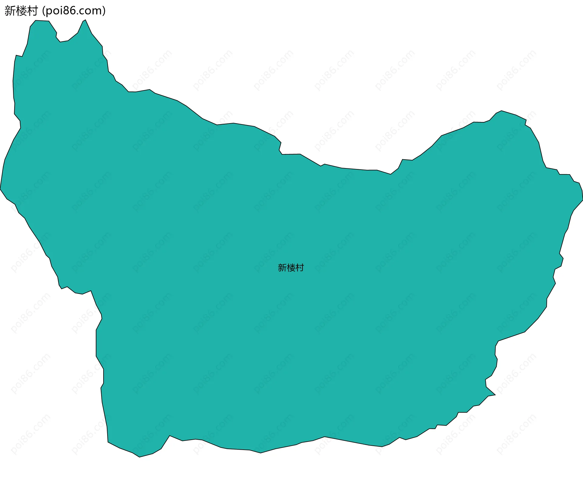 新楼村边界地图