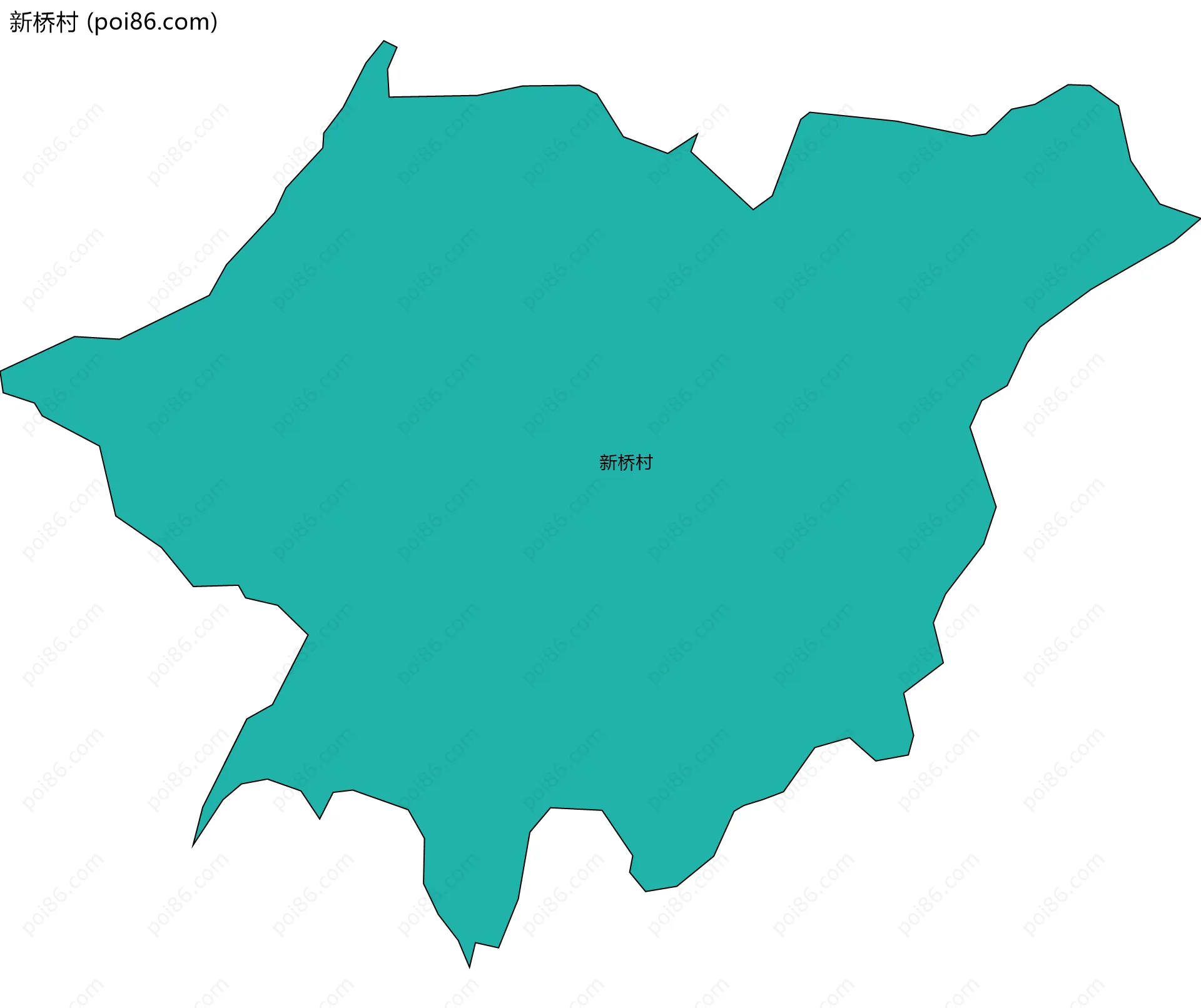 新桥村边界地图