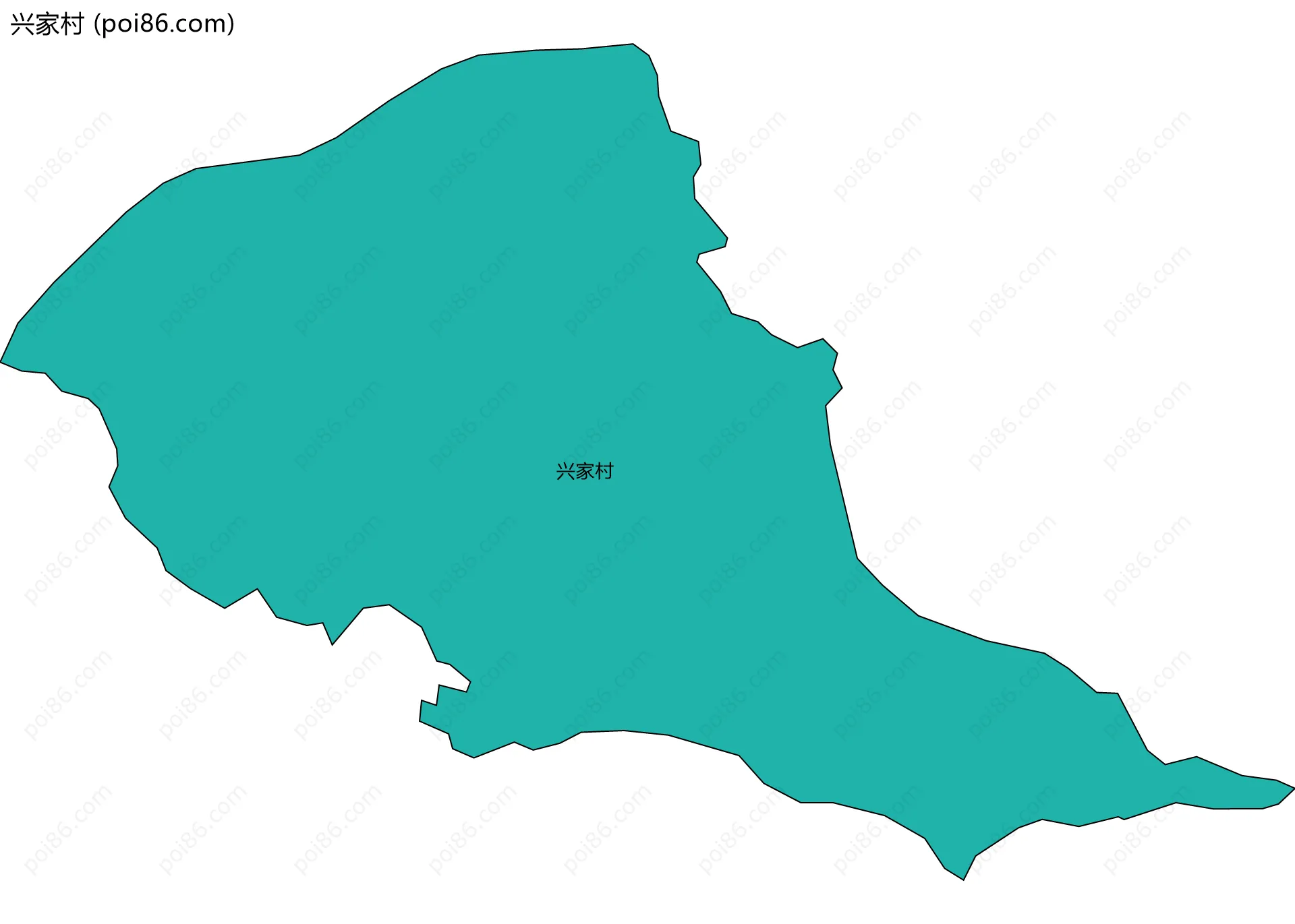 兴家村边界地图