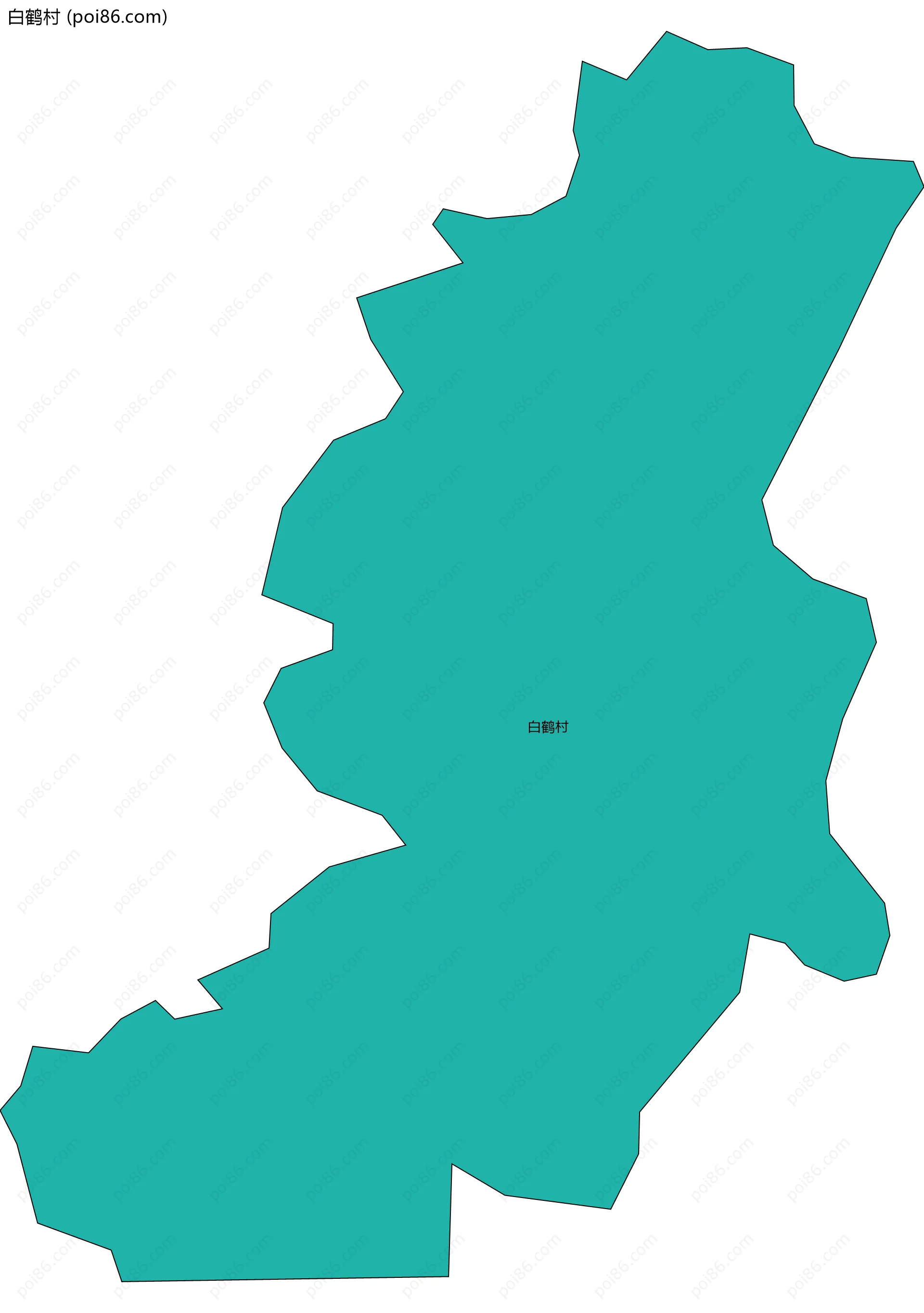 白鹤村边界地图