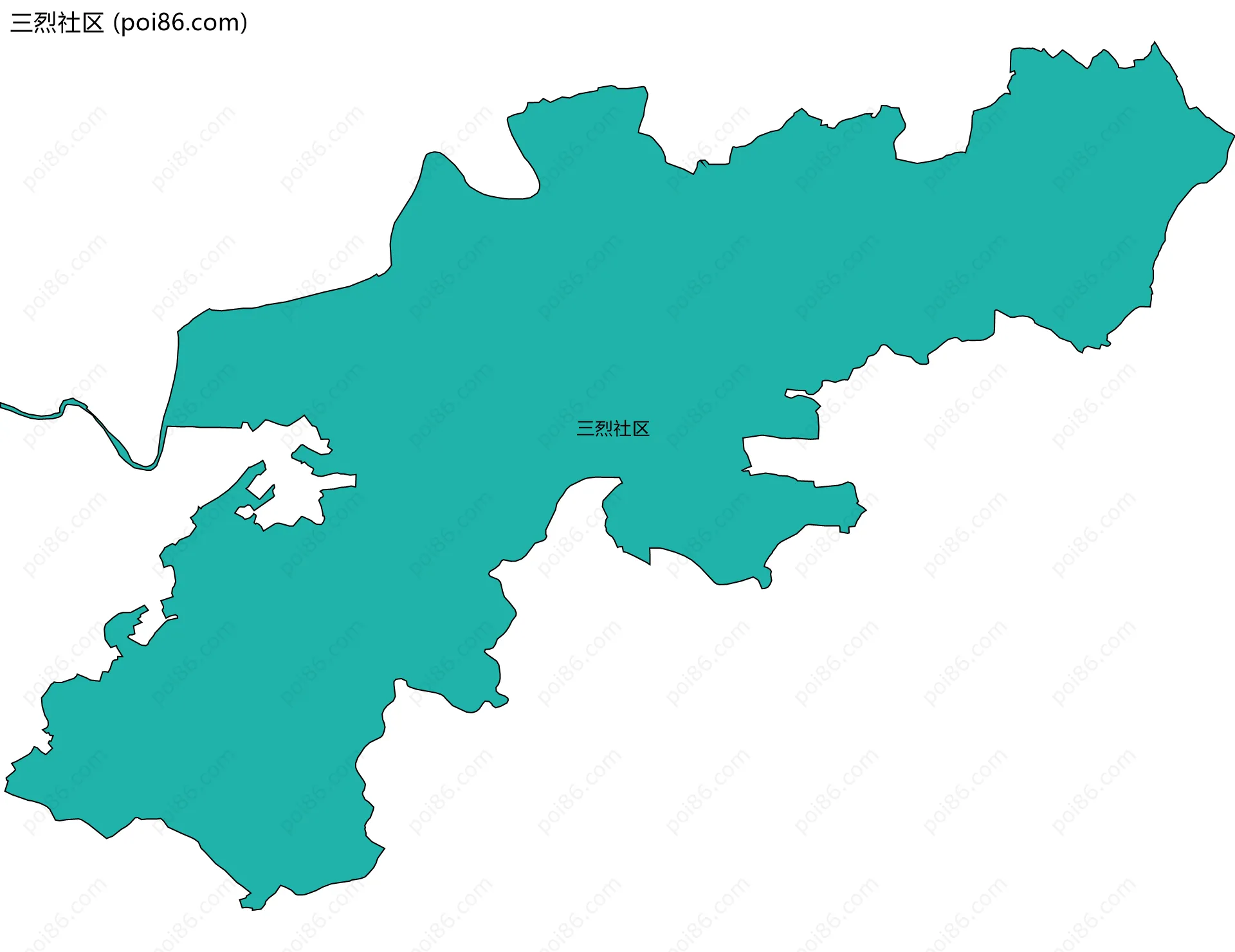 三烈社区边界地图