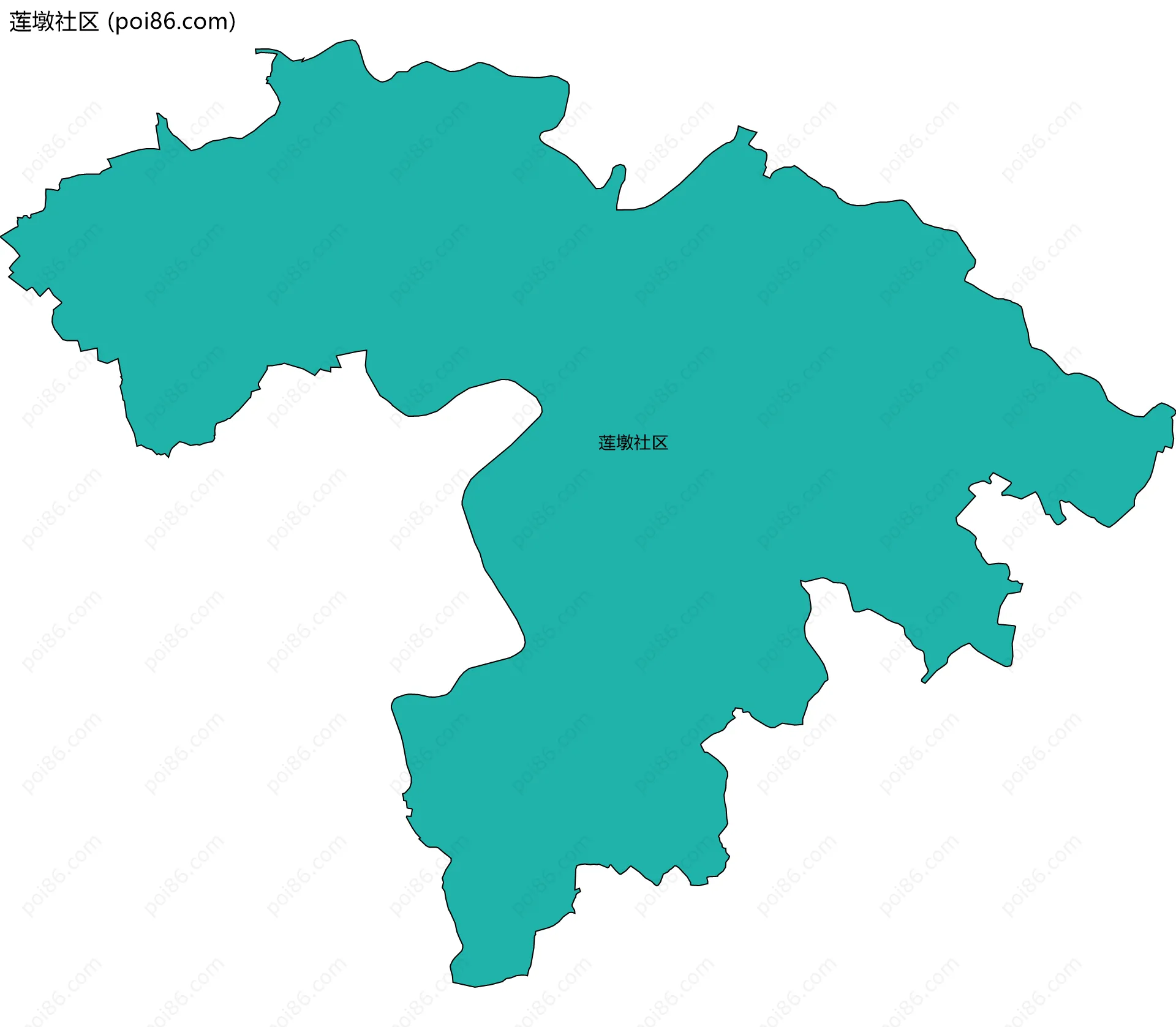 莲墩社区边界地图