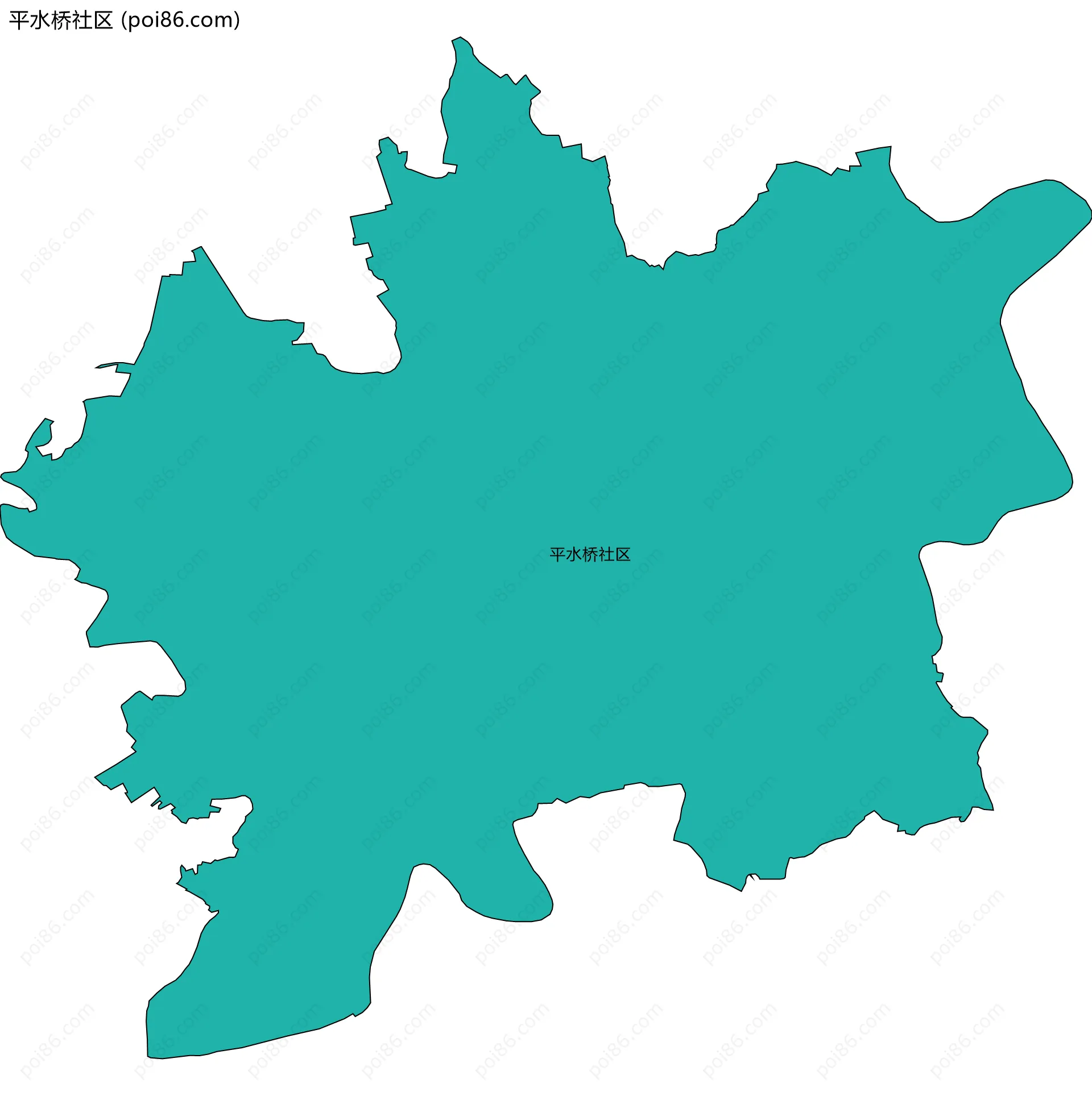 平水桥社区边界地图