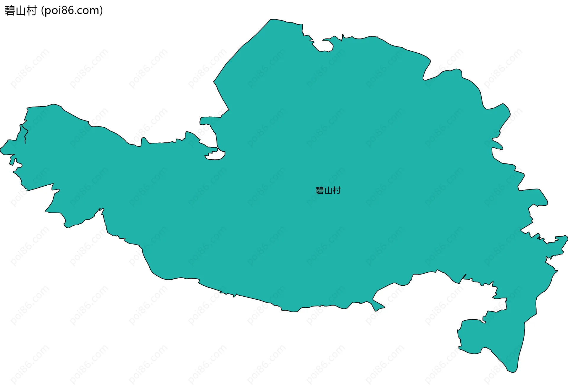 碧山村边界地图