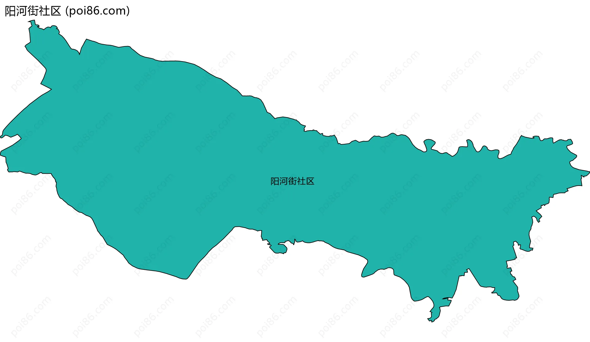 阳河街社区边界地图