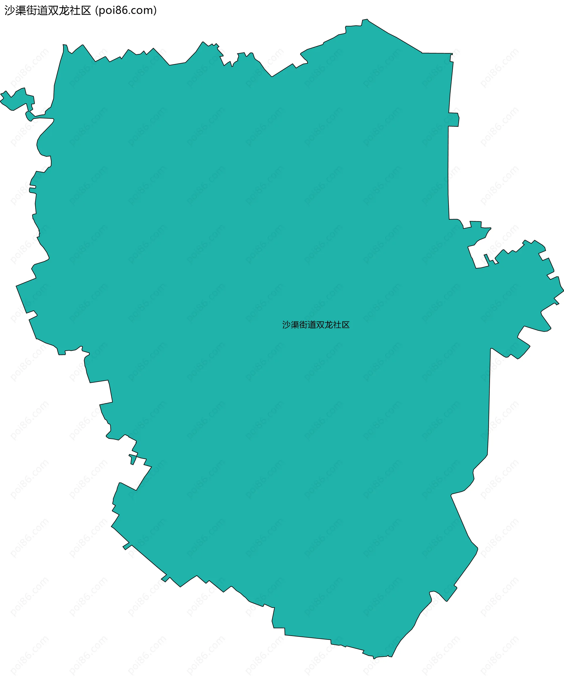 沙渠街道双龙社区边界地图