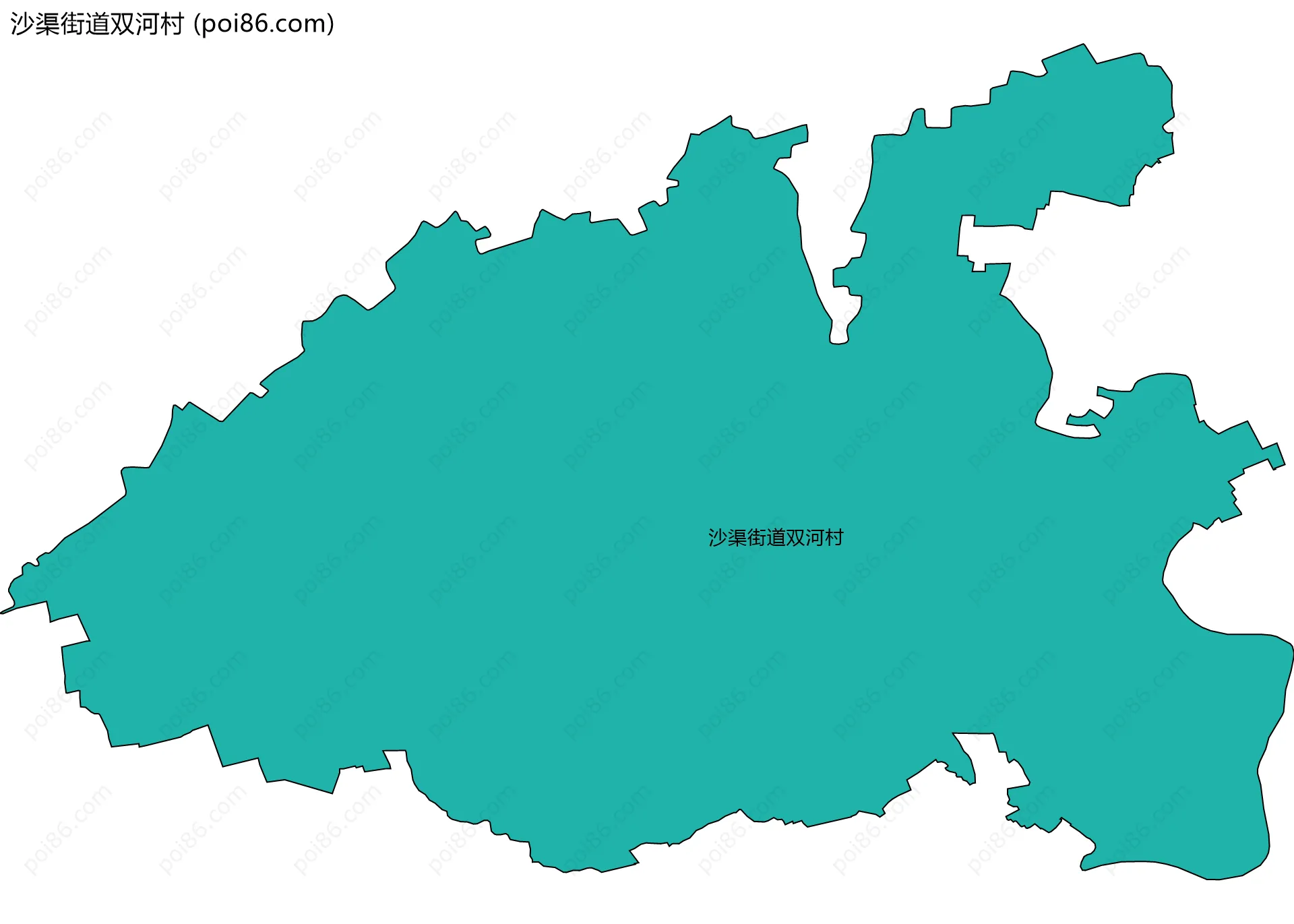 沙渠街道双河村边界地图