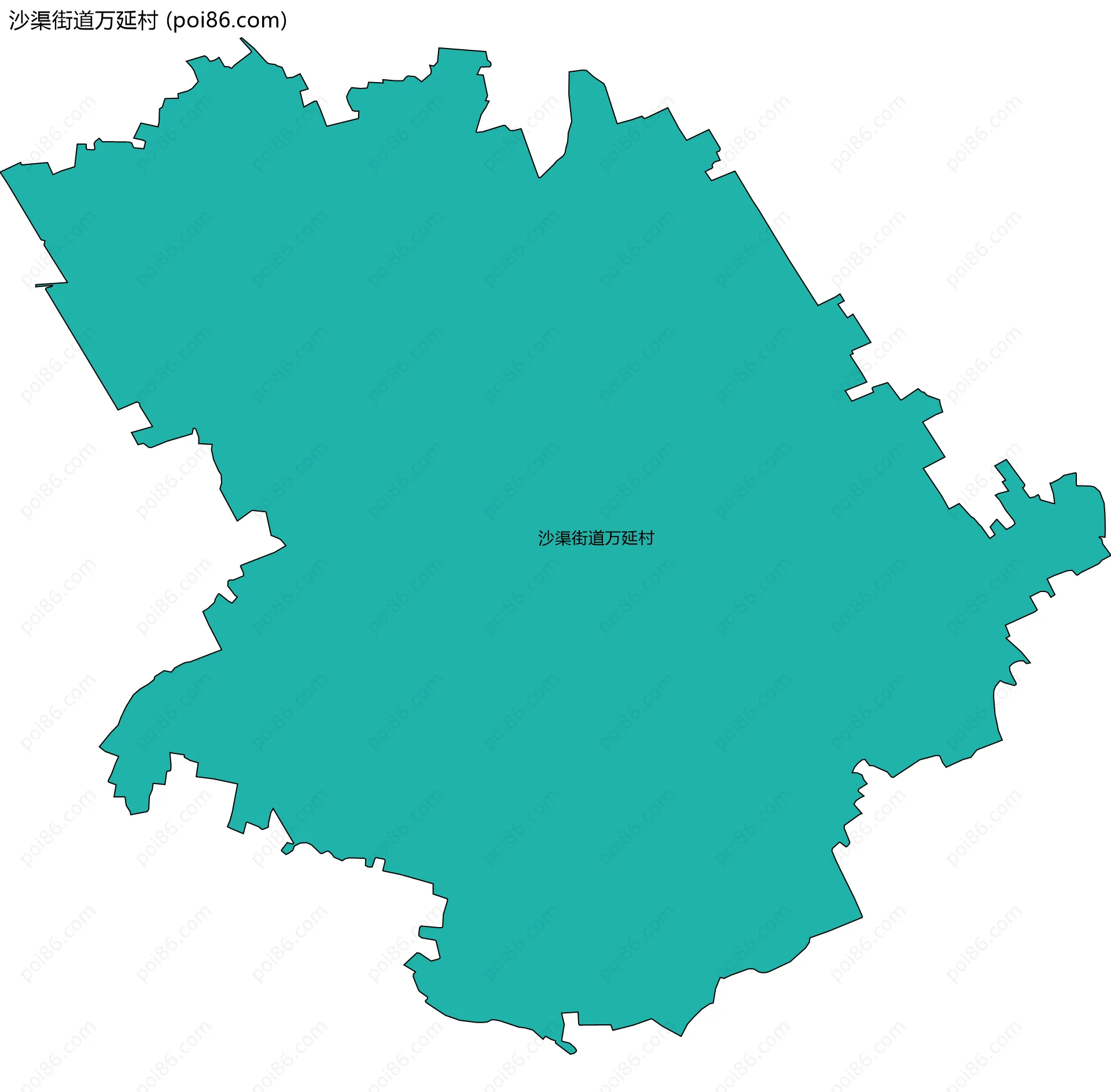 沙渠街道万延村边界地图